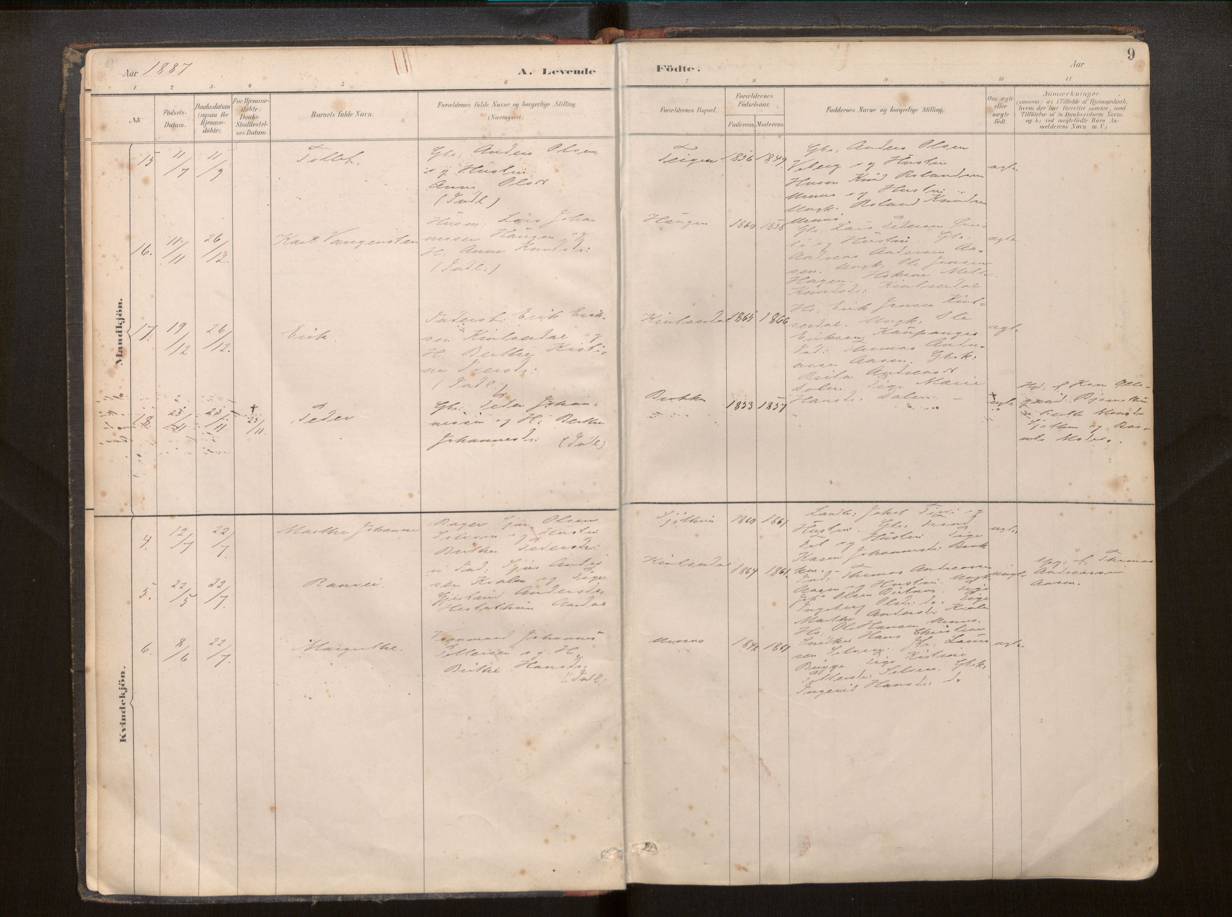 Hafslo sokneprestembete, SAB/A-80301/H/Haa/Haac/L0001: Parish register (official) no. C 1, 1886-1944, p. 9