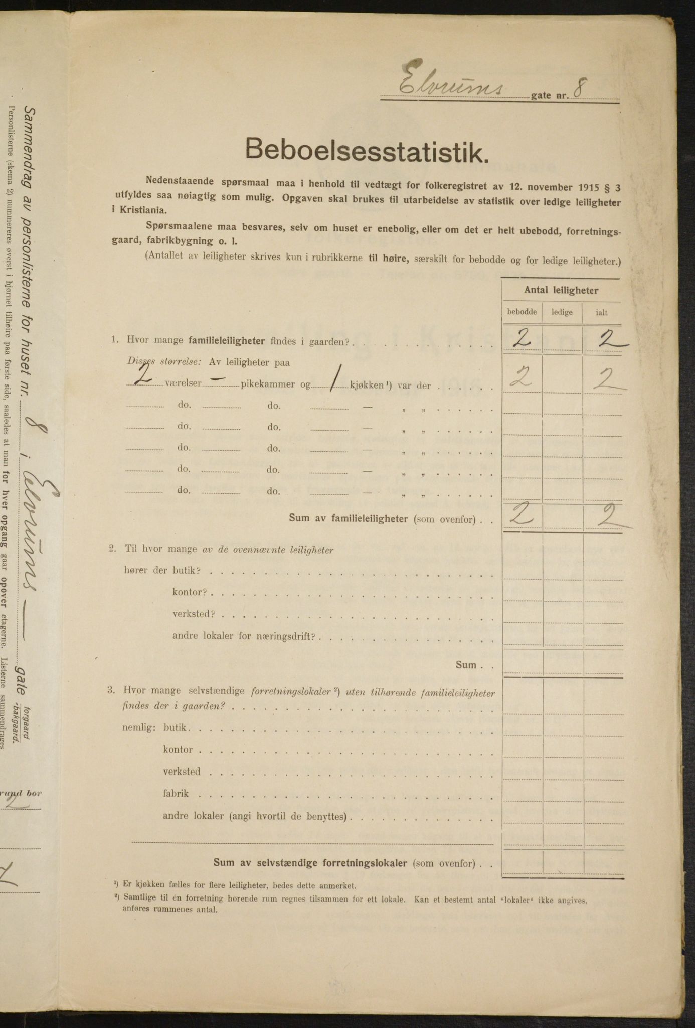 OBA, Municipal Census 1916 for Kristiania, 1916, p. 21333