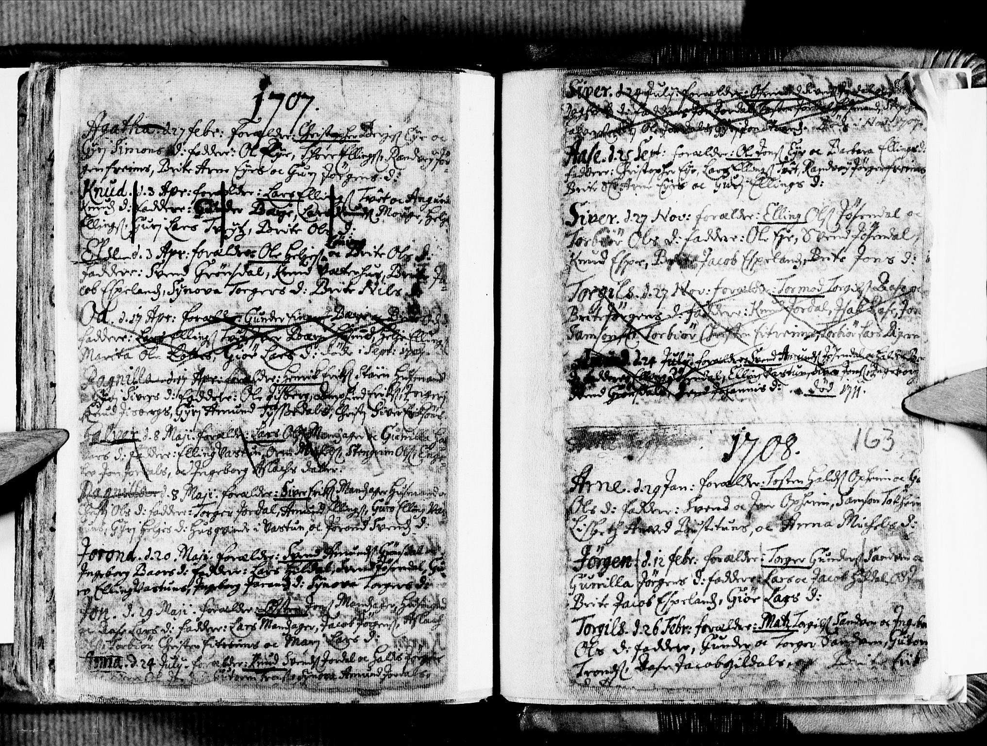 Ullensvang sokneprestembete, SAB/A-78701/H/Haa: Parish register (official) no. A 1 /3, 1676-1719, p. 163
