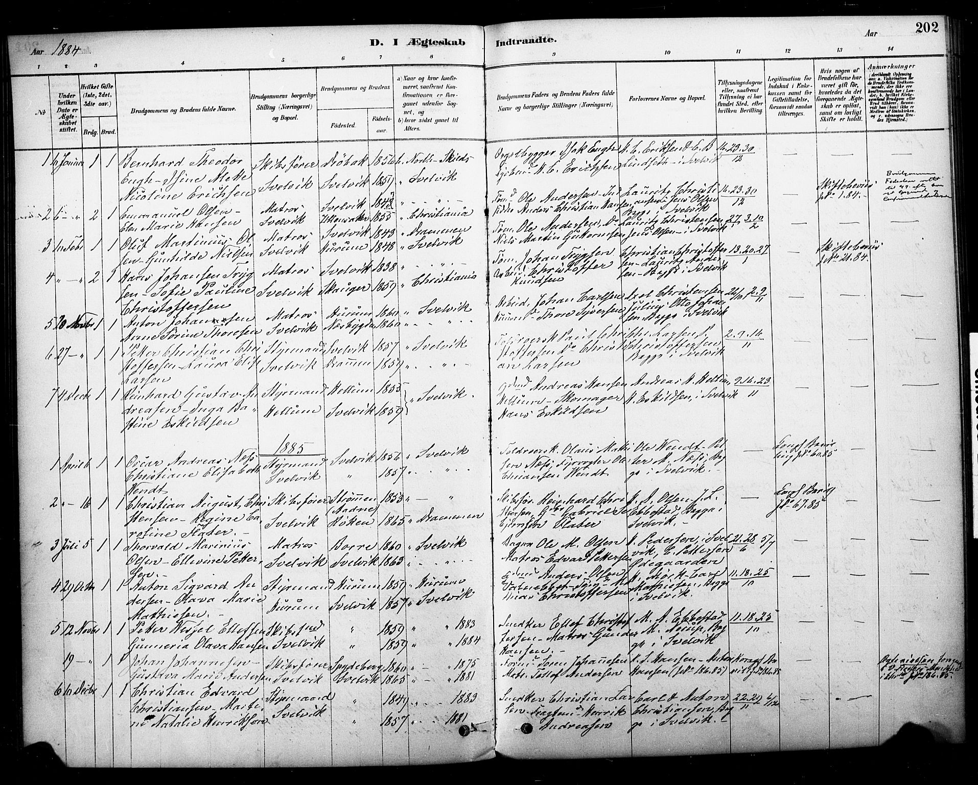 Strømm kirkebøker, AV/SAKO-A-322/F/Fb/L0001: Parish register (official) no. II 1, 1878-1899, p. 202