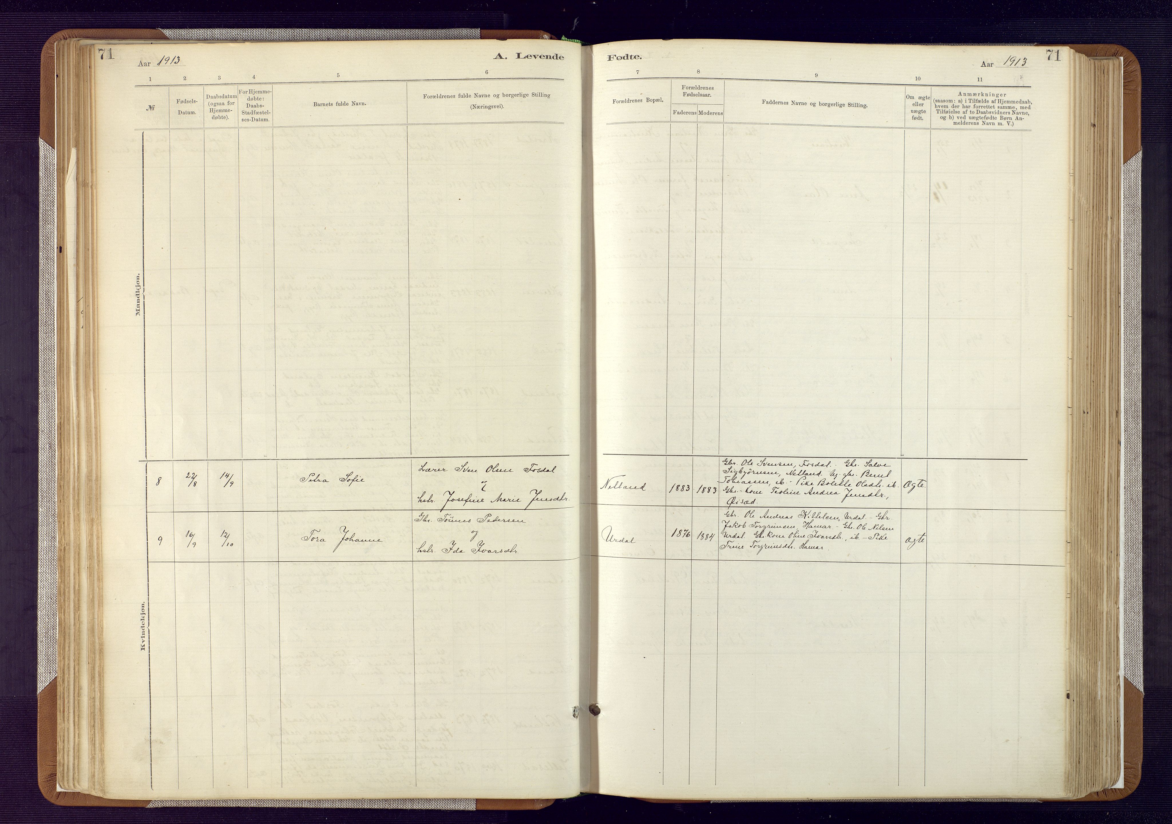 Bakke sokneprestkontor, AV/SAK-1111-0002/F/Fa/Fab/L0003: Parish register (official) no. A 3, 1884-1921, p. 71