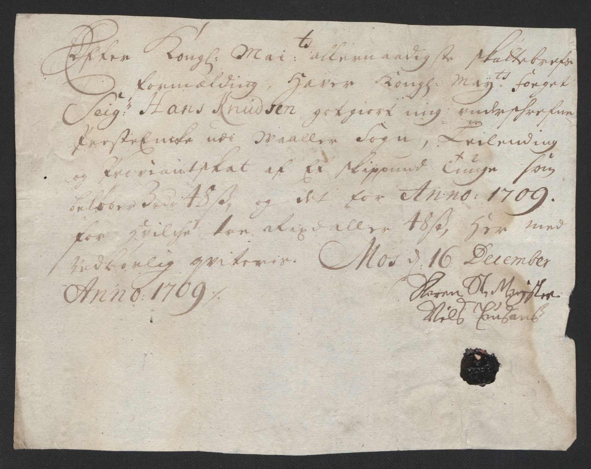 Rentekammeret inntil 1814, Reviderte regnskaper, Fogderegnskap, AV/RA-EA-4092/R04/L0135: Fogderegnskap Moss, Onsøy, Tune, Veme og Åbygge, 1709-1710, p. 161