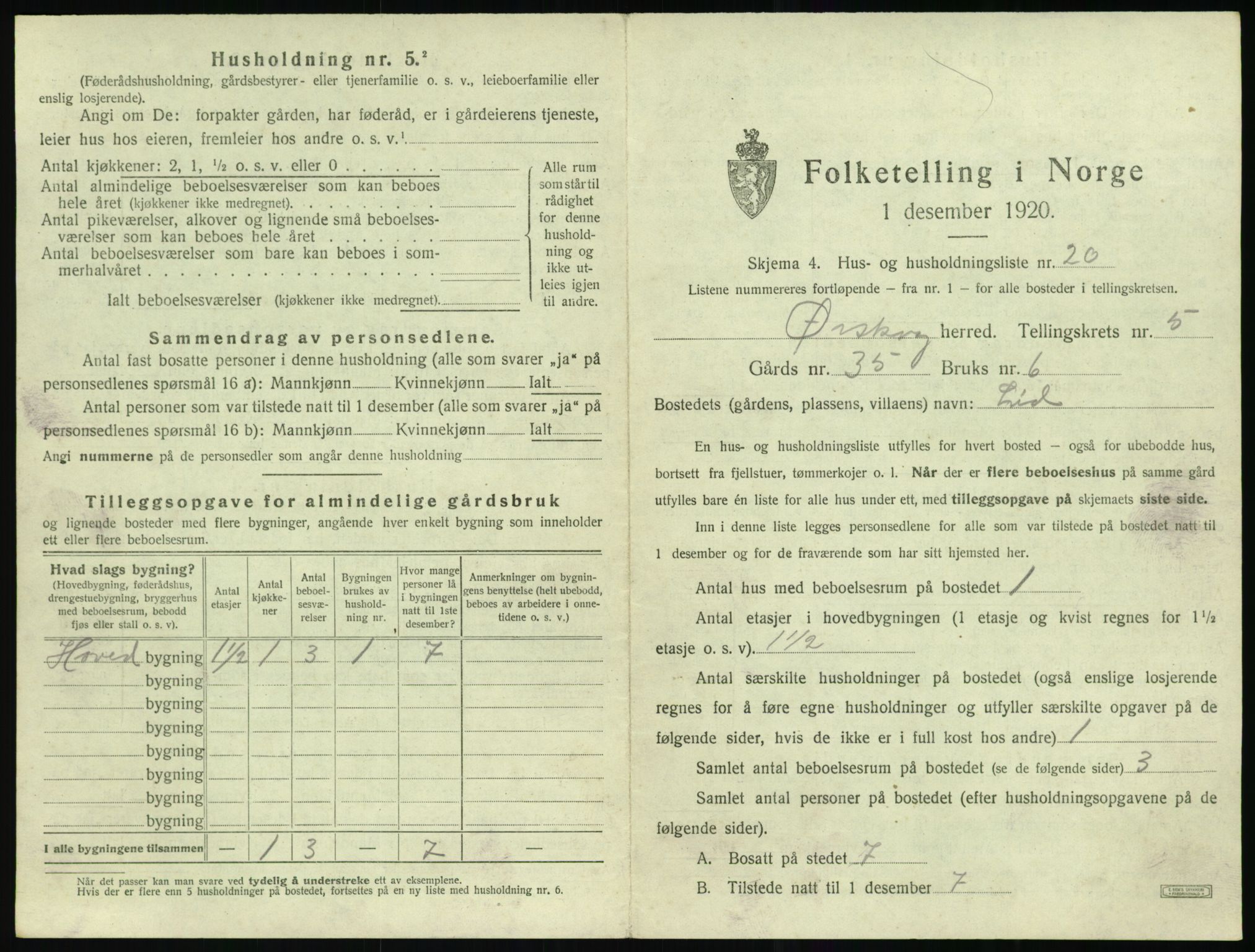 SAT, 1920 census for Ørskog, 1920, p. 472