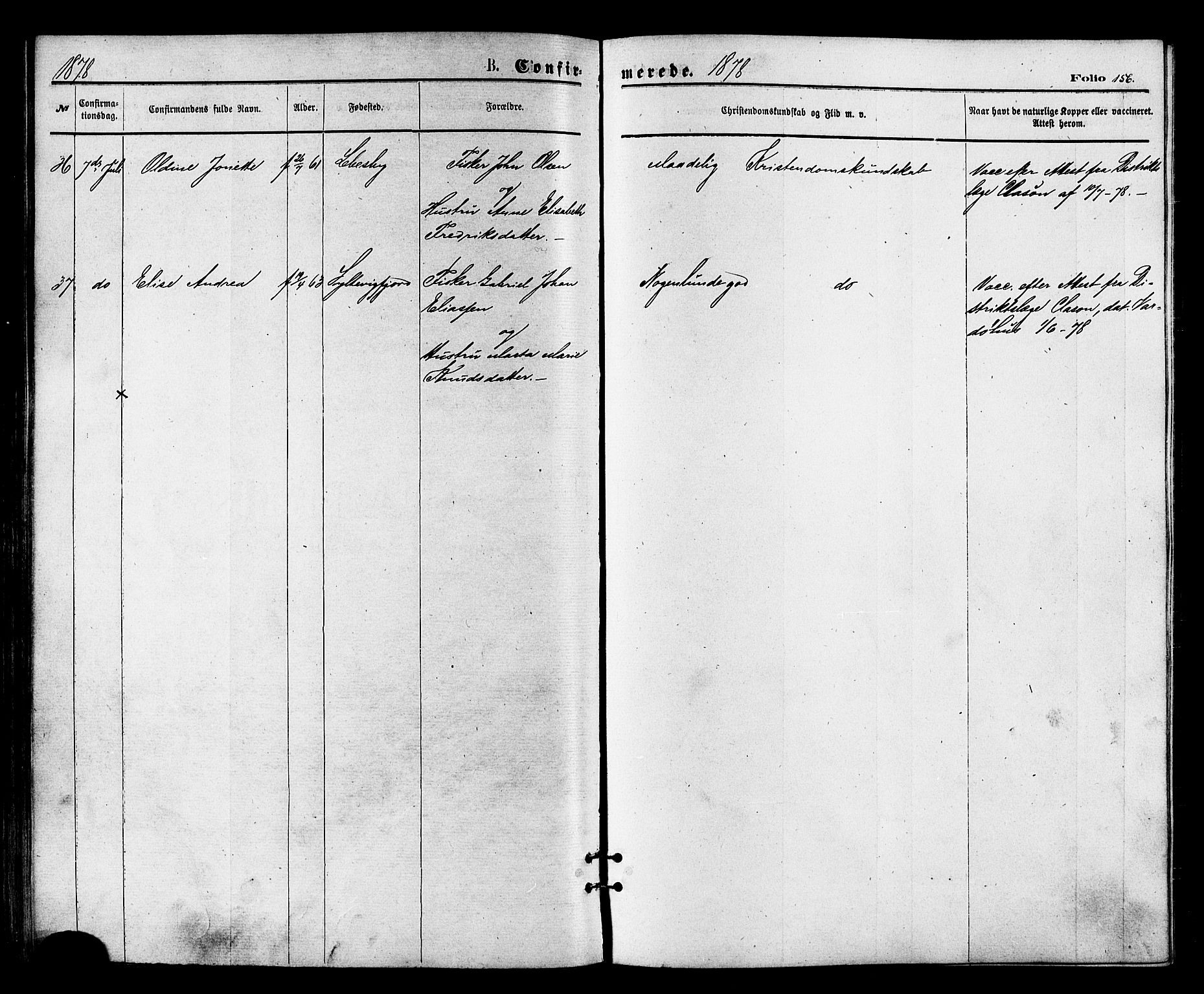 Vardø sokneprestkontor, SATØ/S-1332/H/Ha/L0005kirke: Parish register (official) no. 5, 1872-1878, p. 156