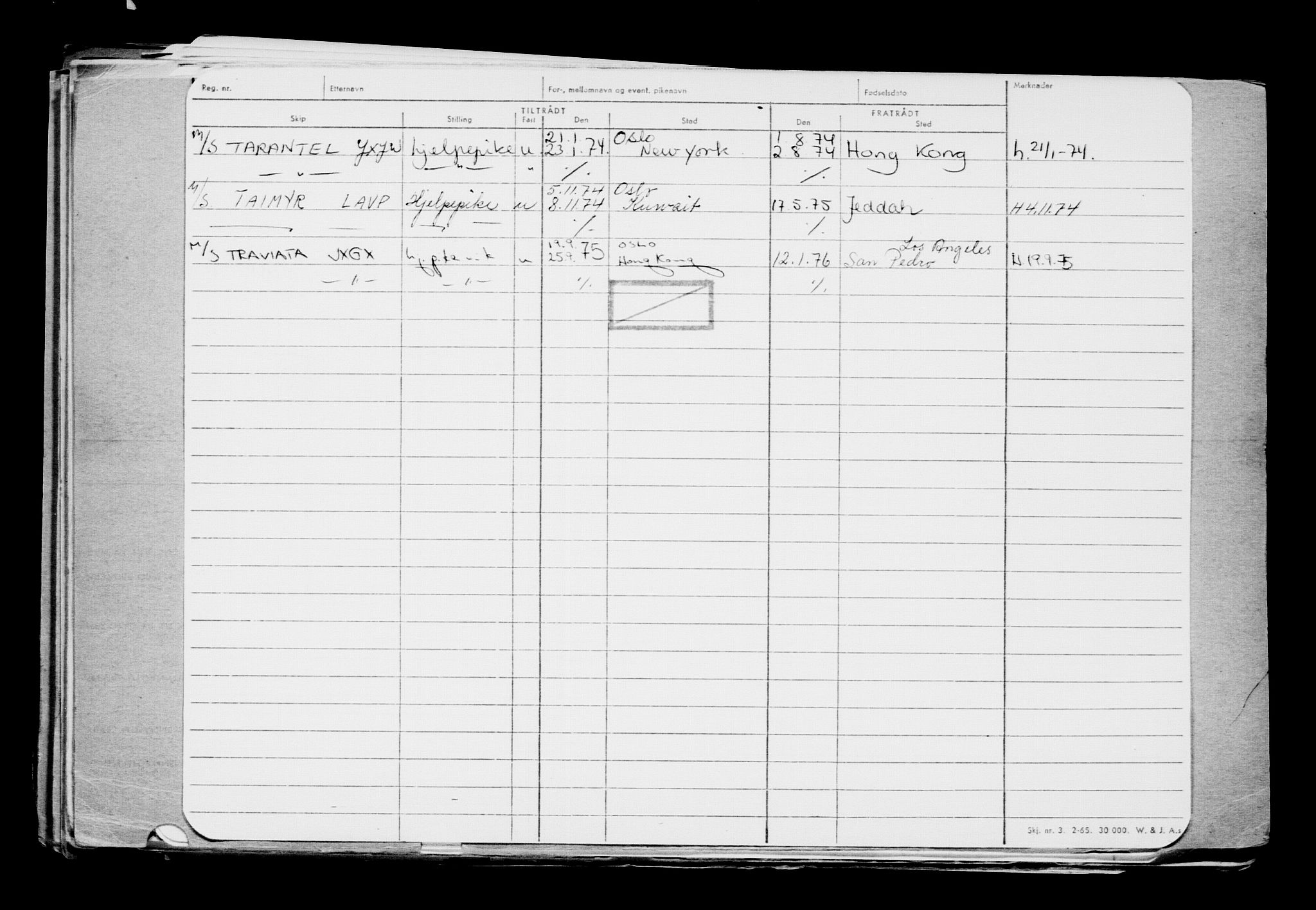 Direktoratet for sjømenn, RA/S-3545/G/Gb/L0224: Hovedkort, 1923, p. 351