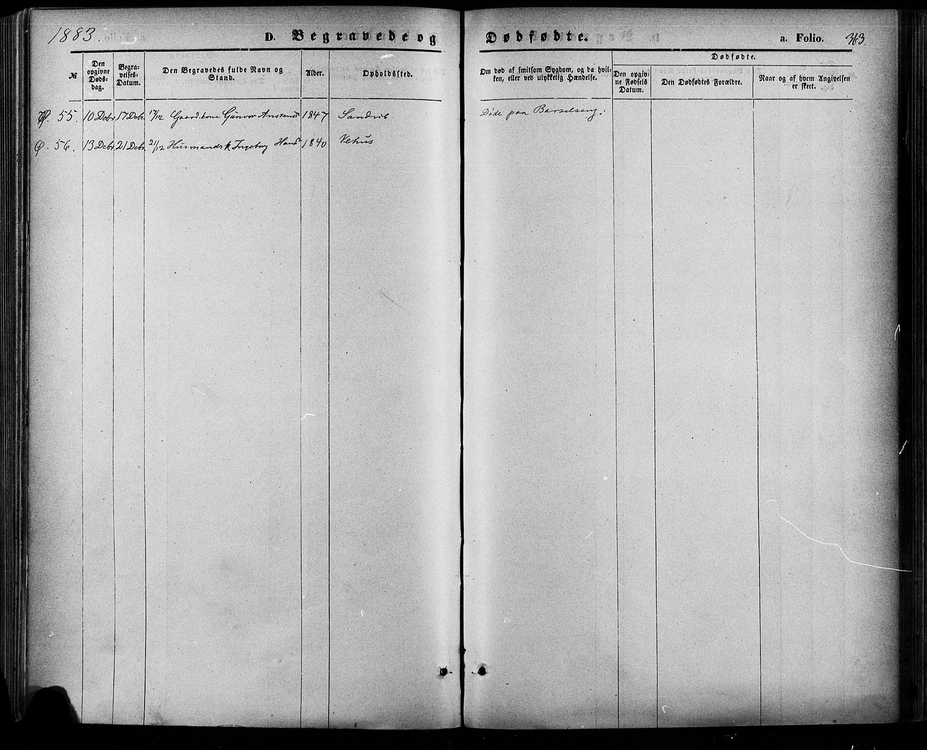 Vennesla sokneprestkontor, AV/SAK-1111-0045/Fa/Fac/L0008: Parish register (official) no. A 8, 1874-1883, p. 363