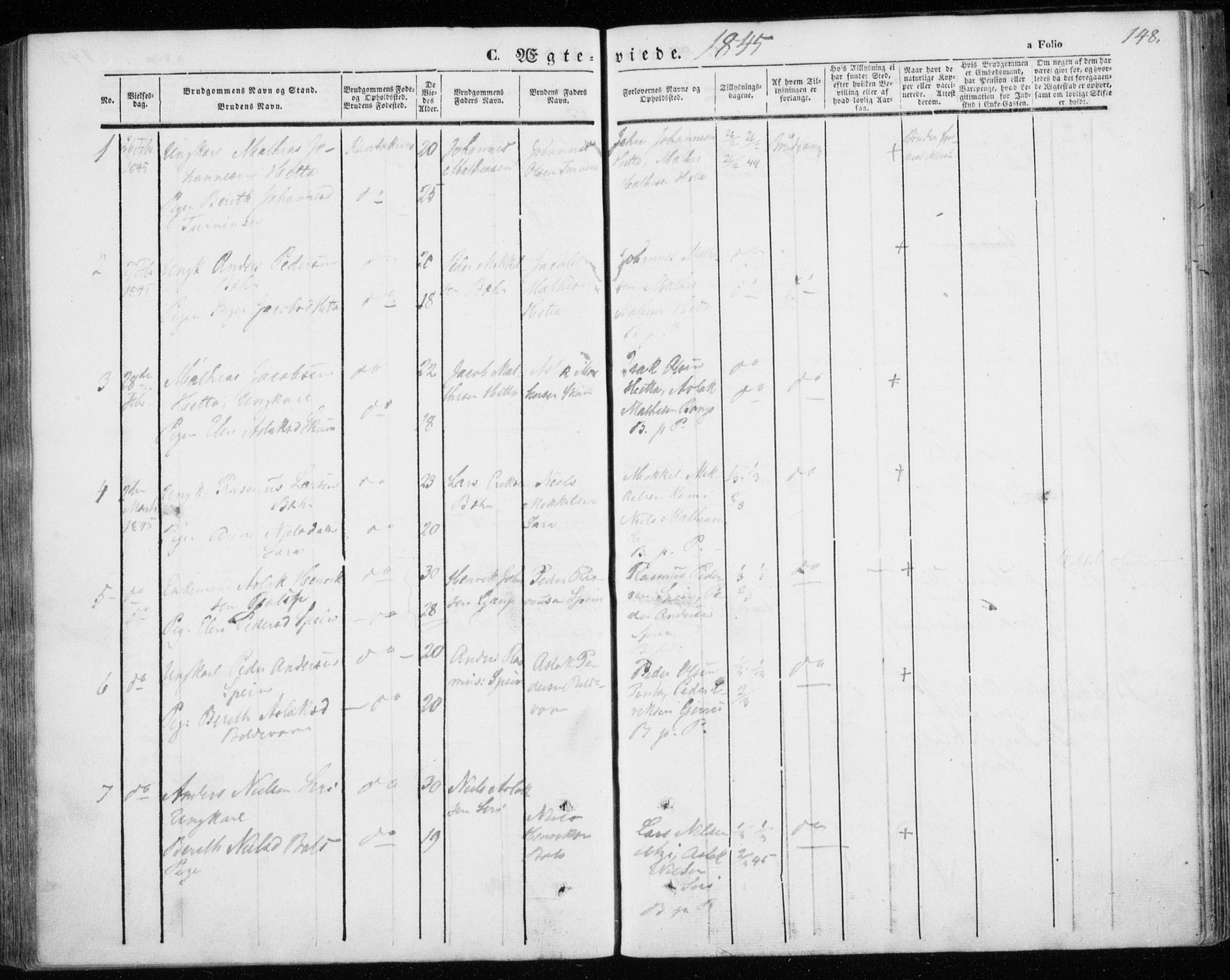 Kautokeino sokneprestembete, SATØ/S-1340/H/Ha/L0002.kirke: Parish register (official) no. 2, 1843-1861, p. 148