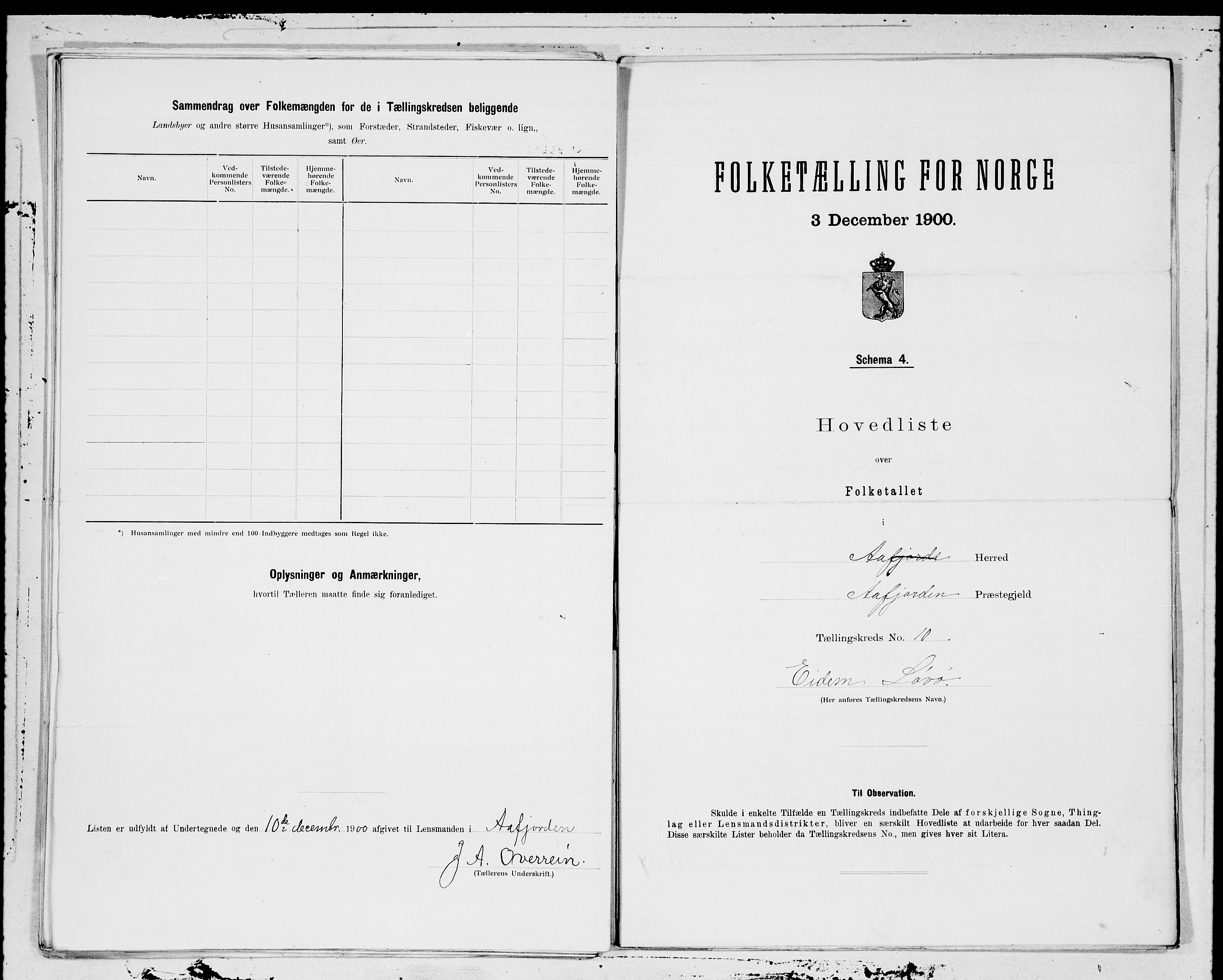 SAT, 1900 census for Aa, 1900, p. 20