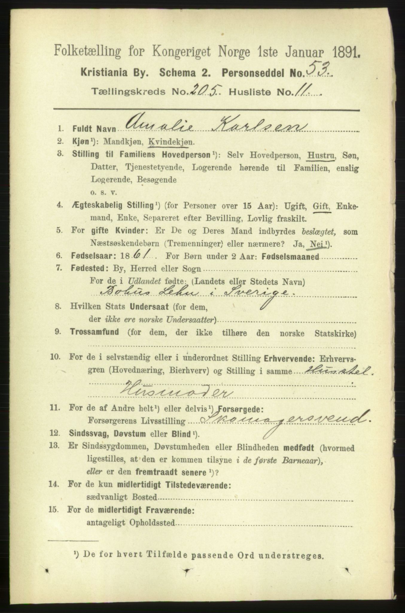 RA, 1891 census for 0301 Kristiania, 1891, p. 123788