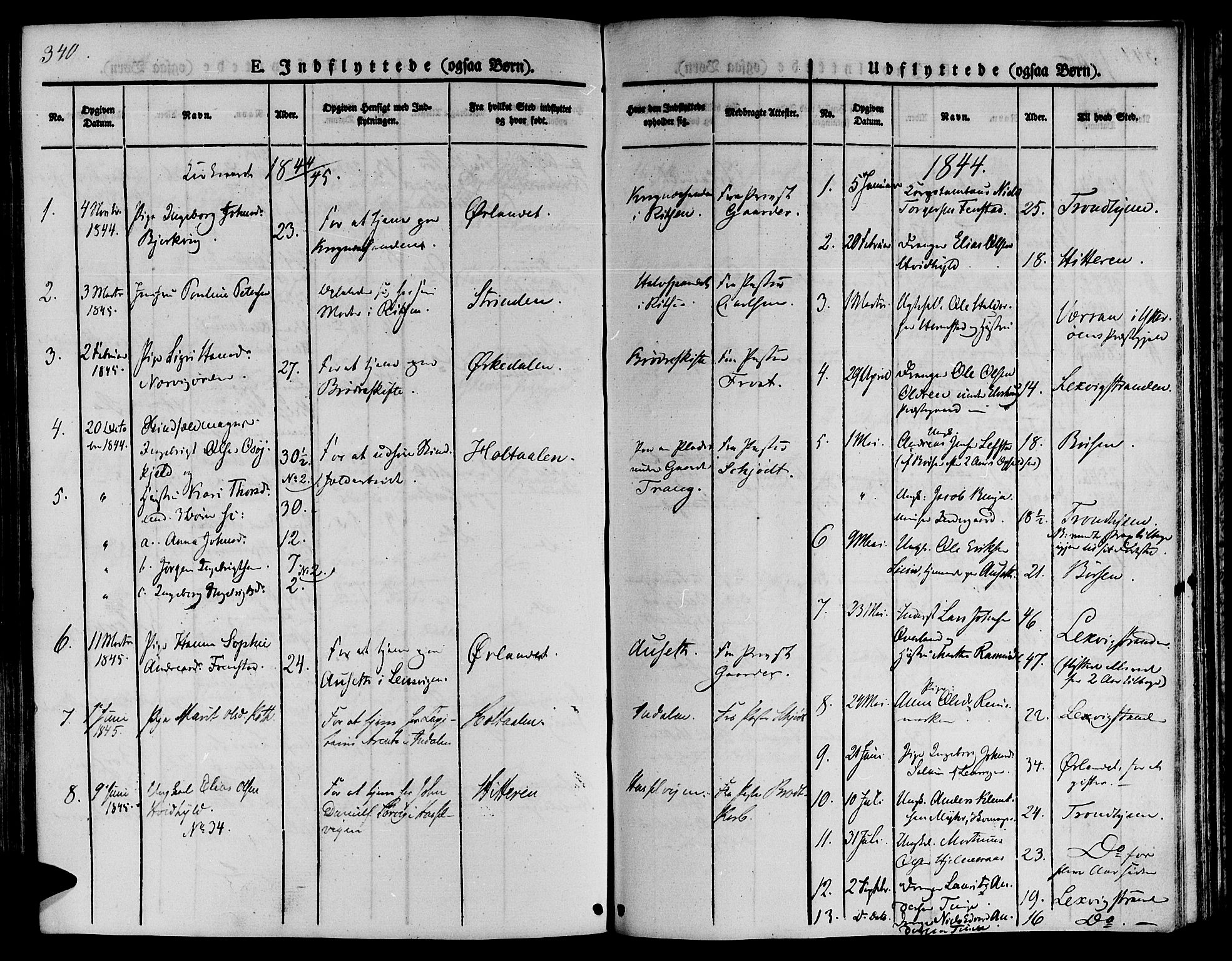 Ministerialprotokoller, klokkerbøker og fødselsregistre - Sør-Trøndelag, SAT/A-1456/646/L0610: Parish register (official) no. 646A08, 1837-1847, p. 340