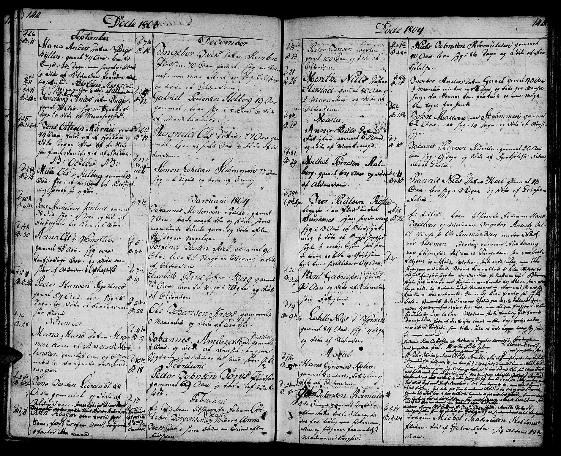 Ministerialprotokoller, klokkerbøker og fødselsregistre - Nord-Trøndelag, SAT/A-1458/730/L0274: Parish register (official) no. 730A03, 1802-1816, p. 144-145