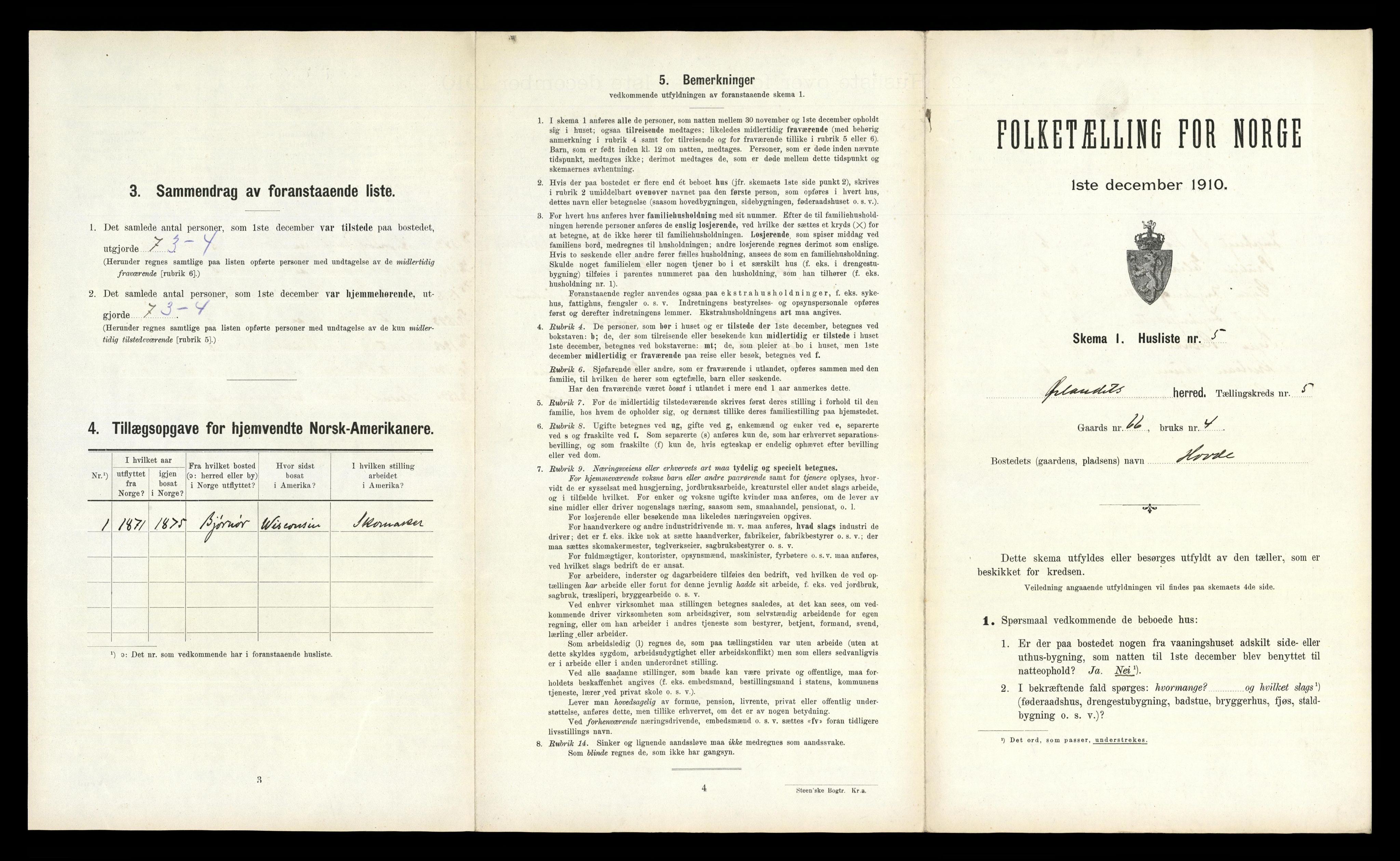 RA, 1910 census for Ørland, 1910, p. 389