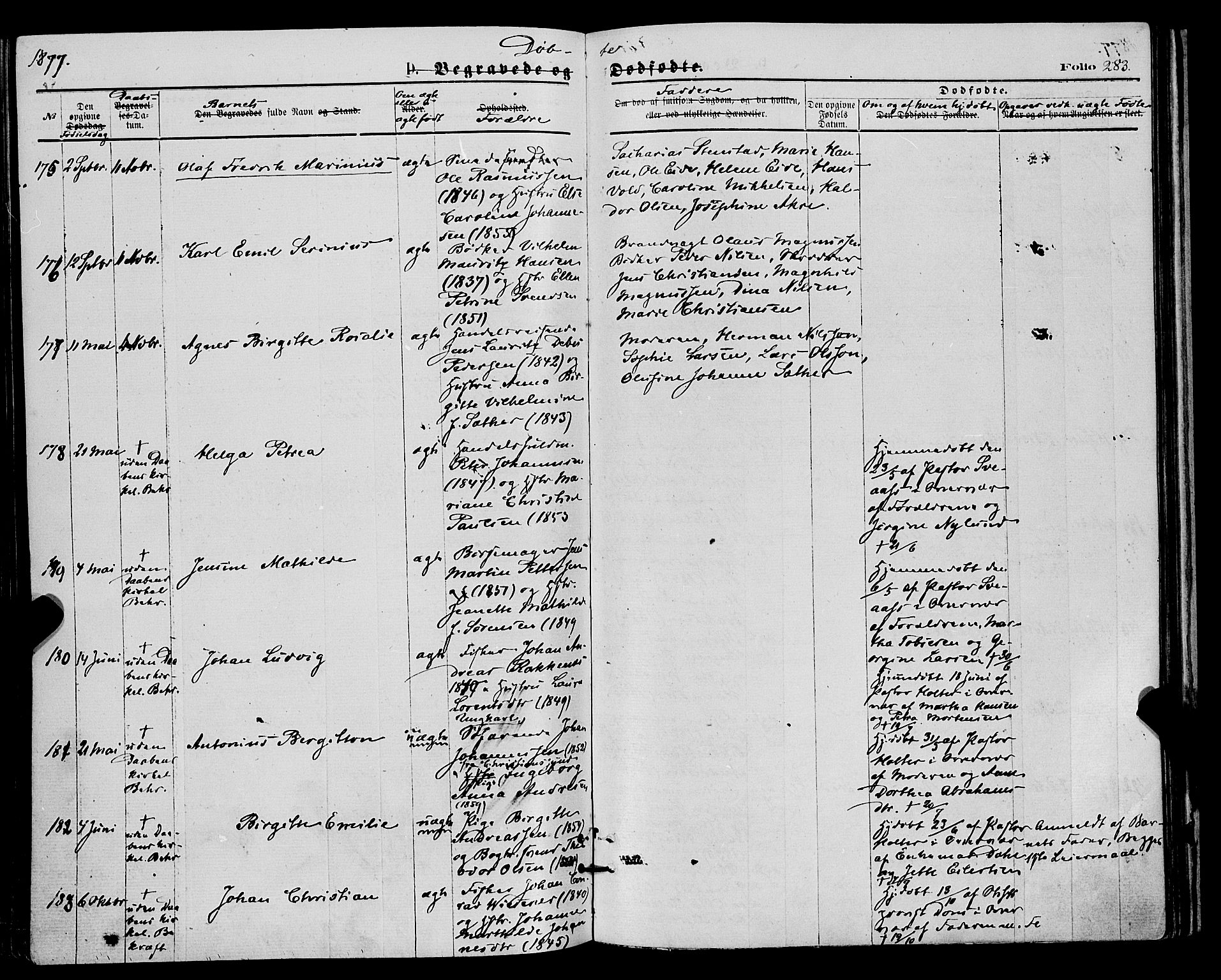 Tromsø sokneprestkontor/stiftsprosti/domprosti, SATØ/S-1343/G/Ga/L0013kirke: Parish register (official) no. 13, 1872-1877, p. 283