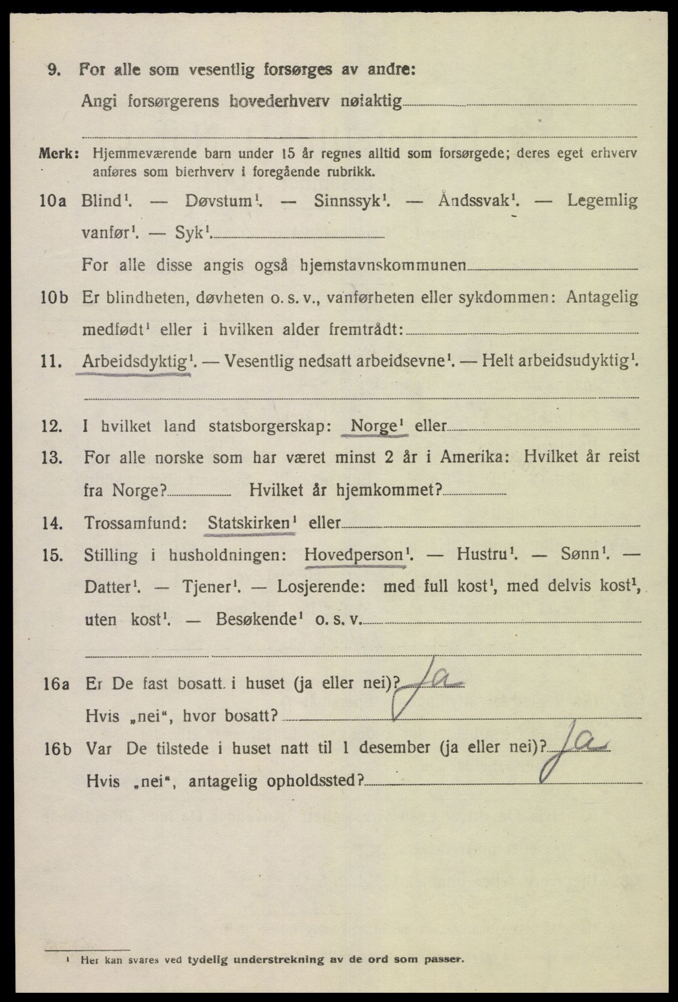 SAK, 1920 census for Feda, 1920, p. 906