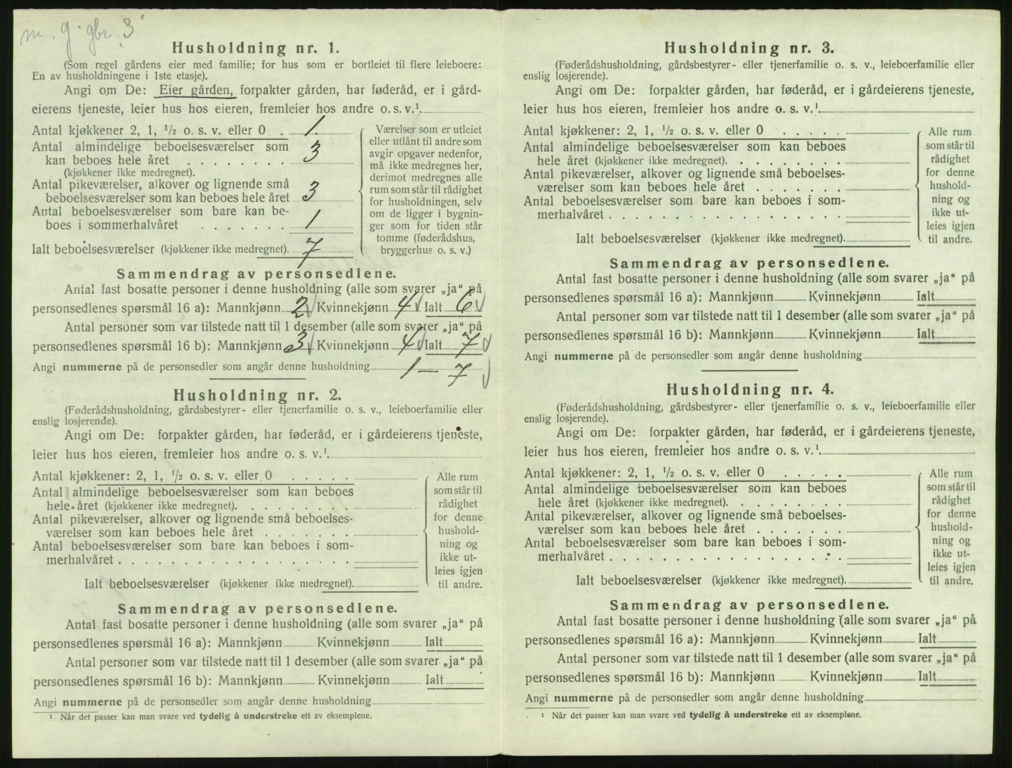 SAT, 1920 census for Ulstein, 1920, p. 175