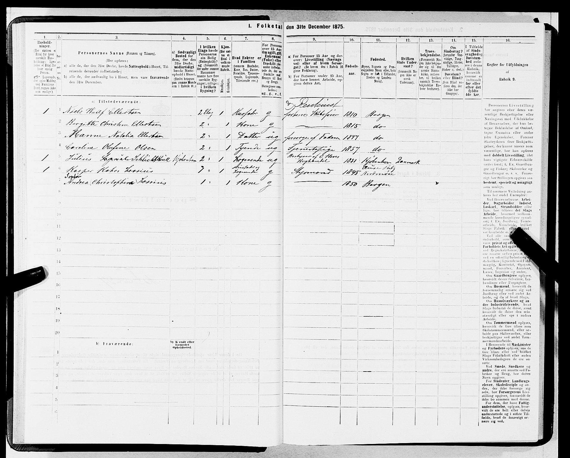 SAB, 1875 census for 1301 Bergen, 1875, p. 1945