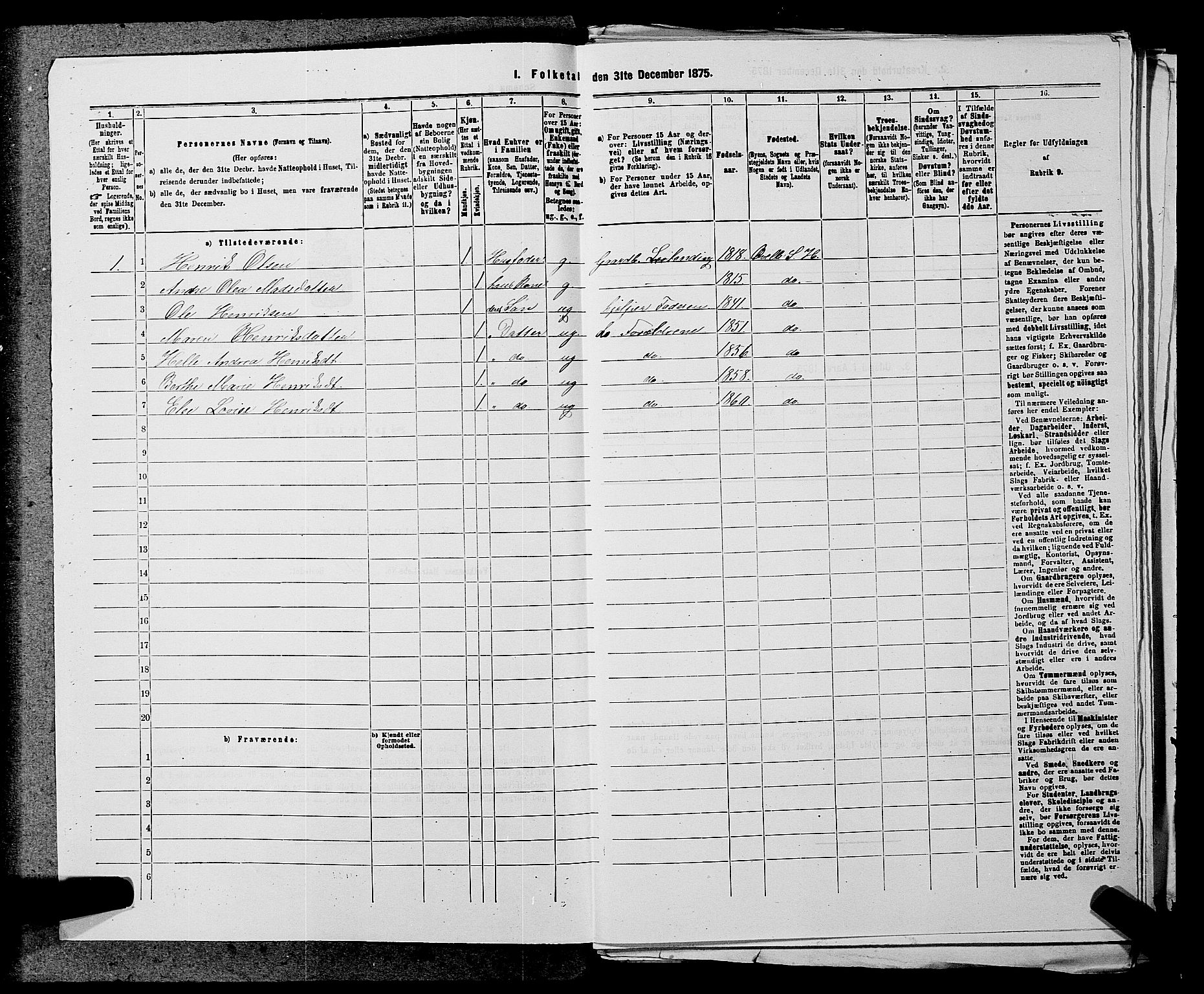 SAKO, 1875 census for 0727P Hedrum, 1875, p. 988