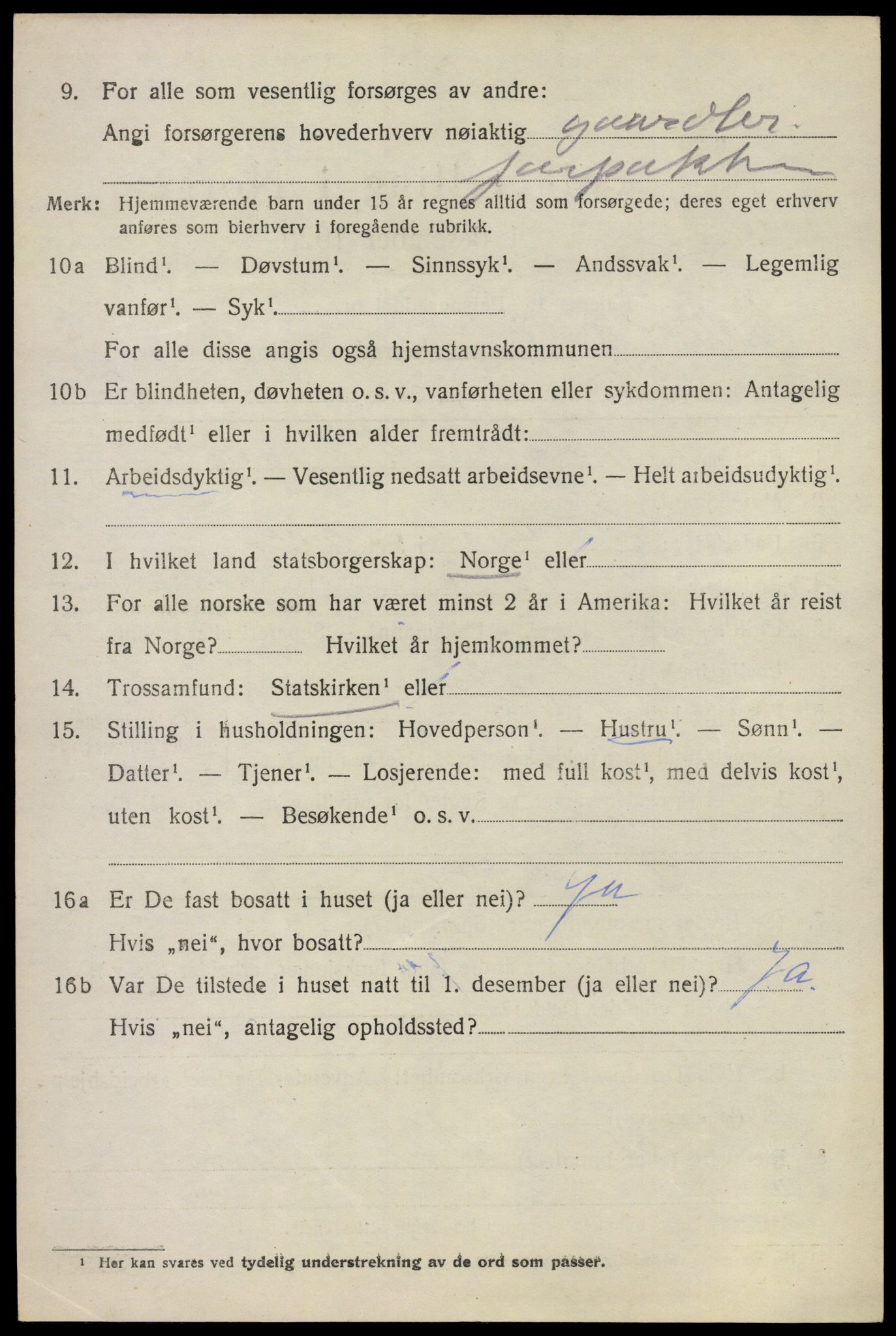 SAO, 1920 census for Våler, 1920, p. 4273