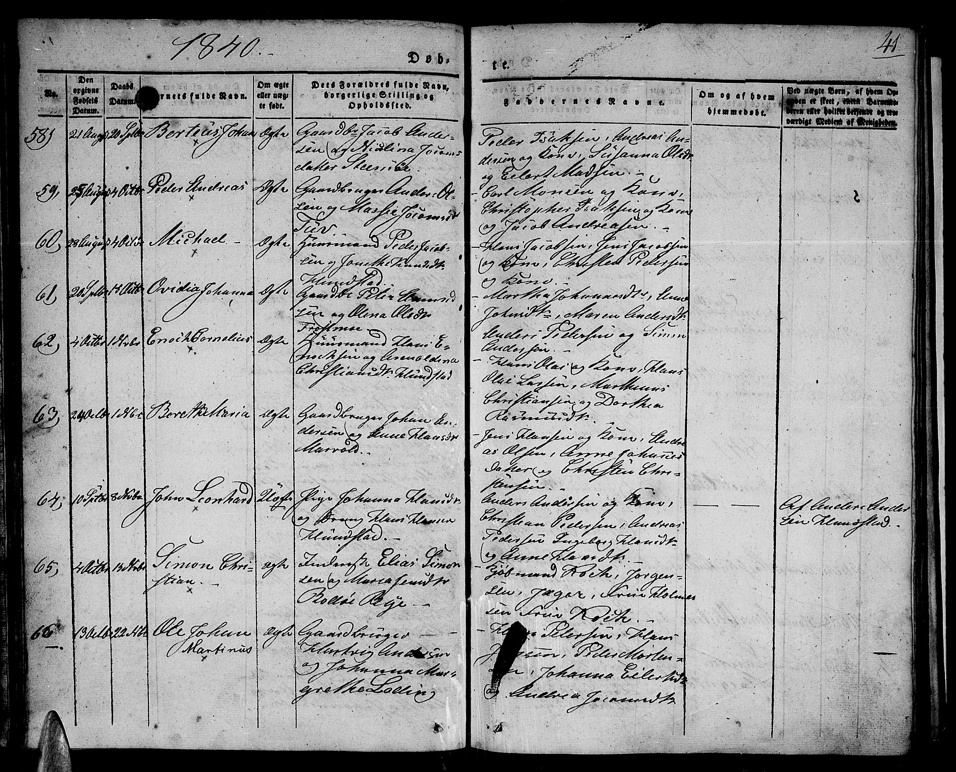 Ministerialprotokoller, klokkerbøker og fødselsregistre - Nordland, AV/SAT-A-1459/801/L0006: Parish register (official) no. 801A06, 1834-1845, p. 41