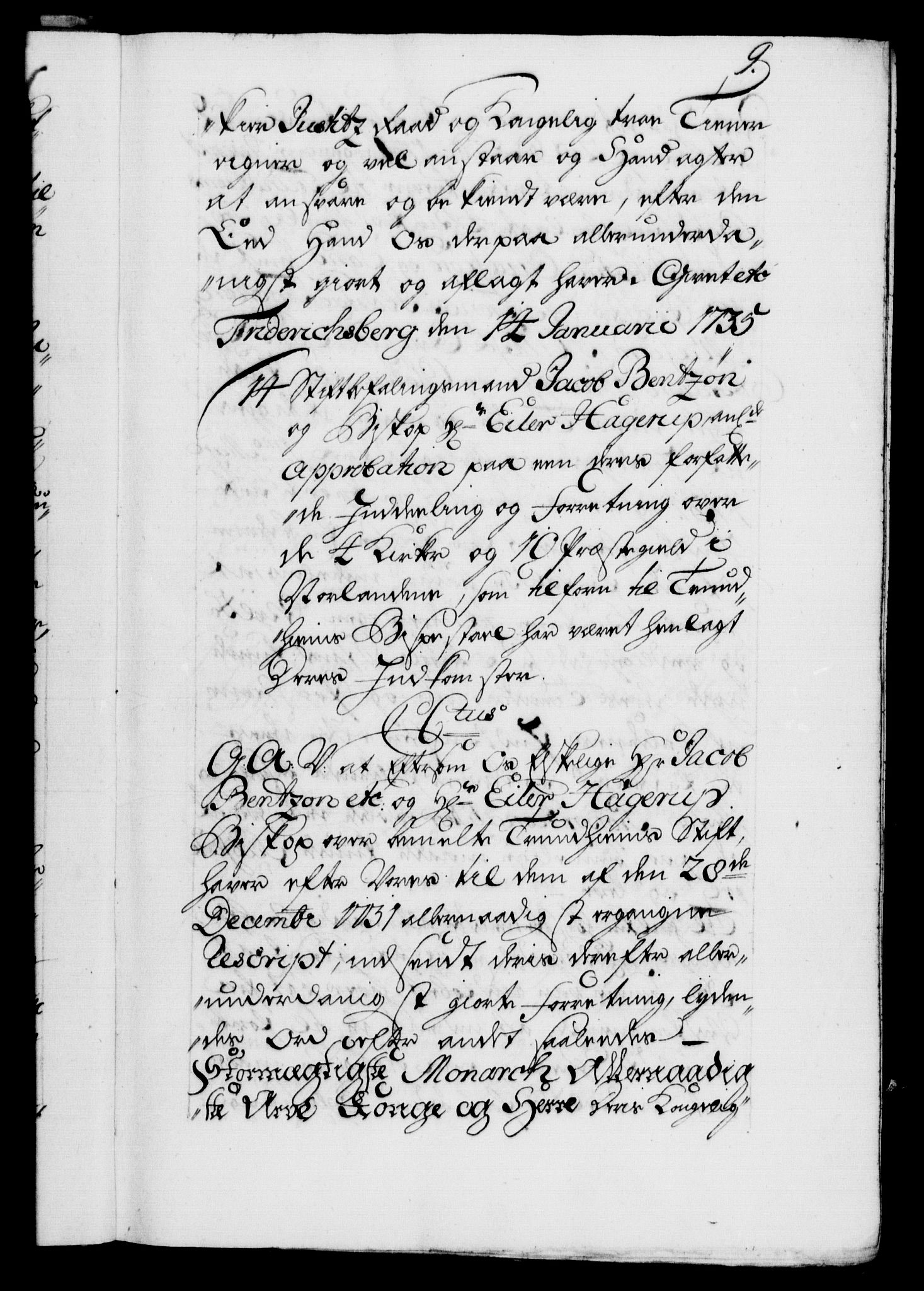 Danske Kanselli 1572-1799, AV/RA-EA-3023/F/Fc/Fca/Fcaa/L0029: Norske registre, 1735-1736, p. 9a