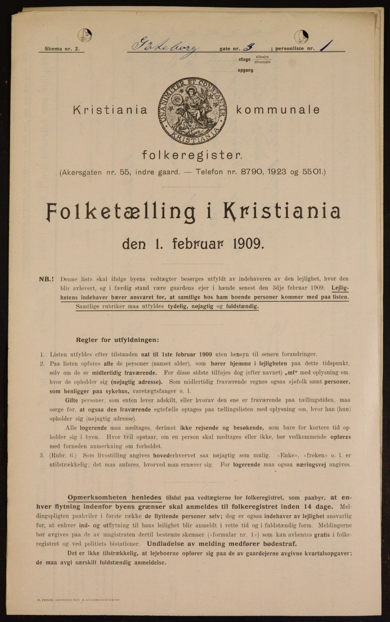 OBA, Municipal Census 1909 for Kristiania, 1909, p. 29788