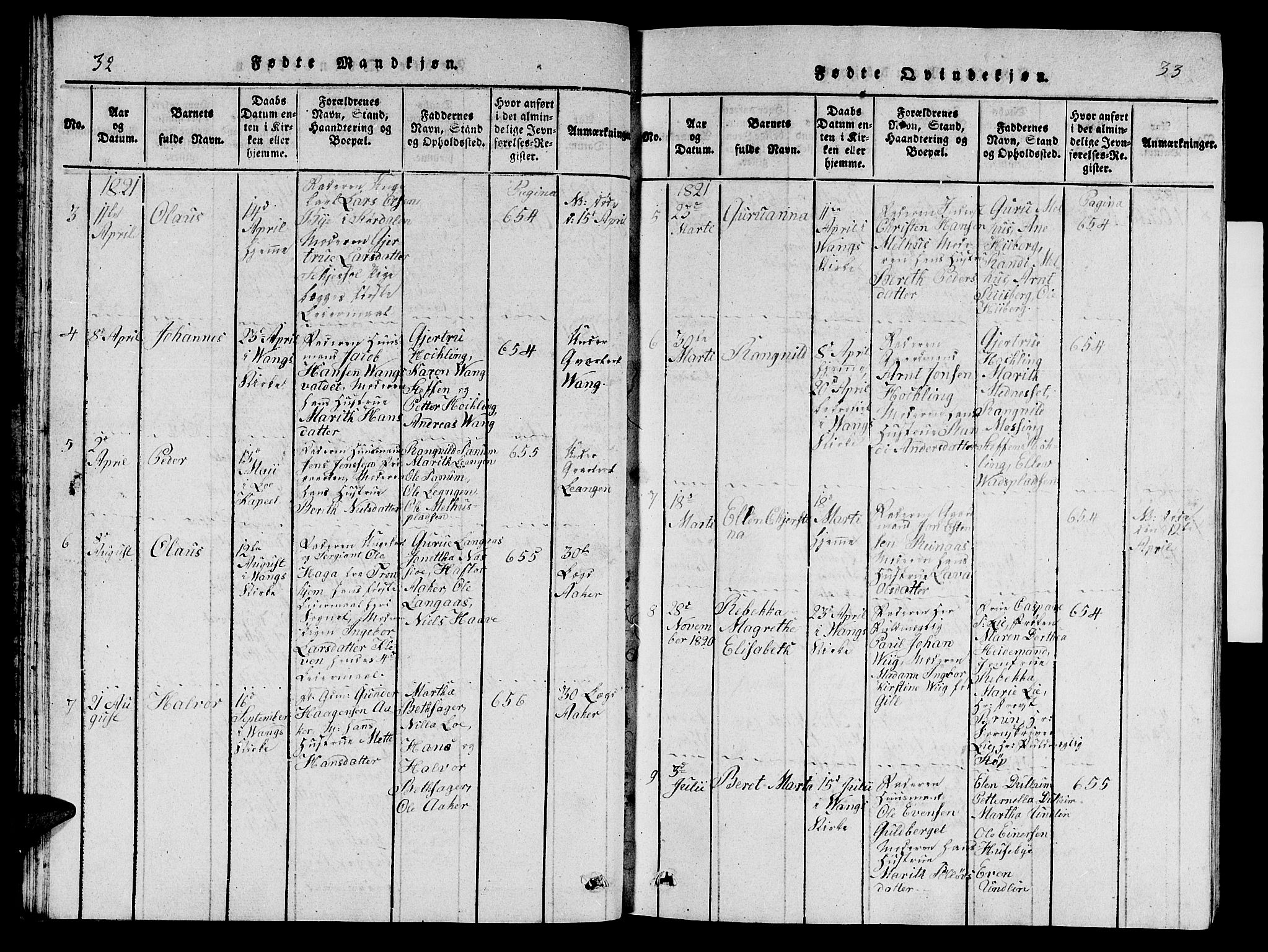 Ministerialprotokoller, klokkerbøker og fødselsregistre - Nord-Trøndelag, SAT/A-1458/714/L0132: Parish register (copy) no. 714C01, 1817-1824, p. 32-33