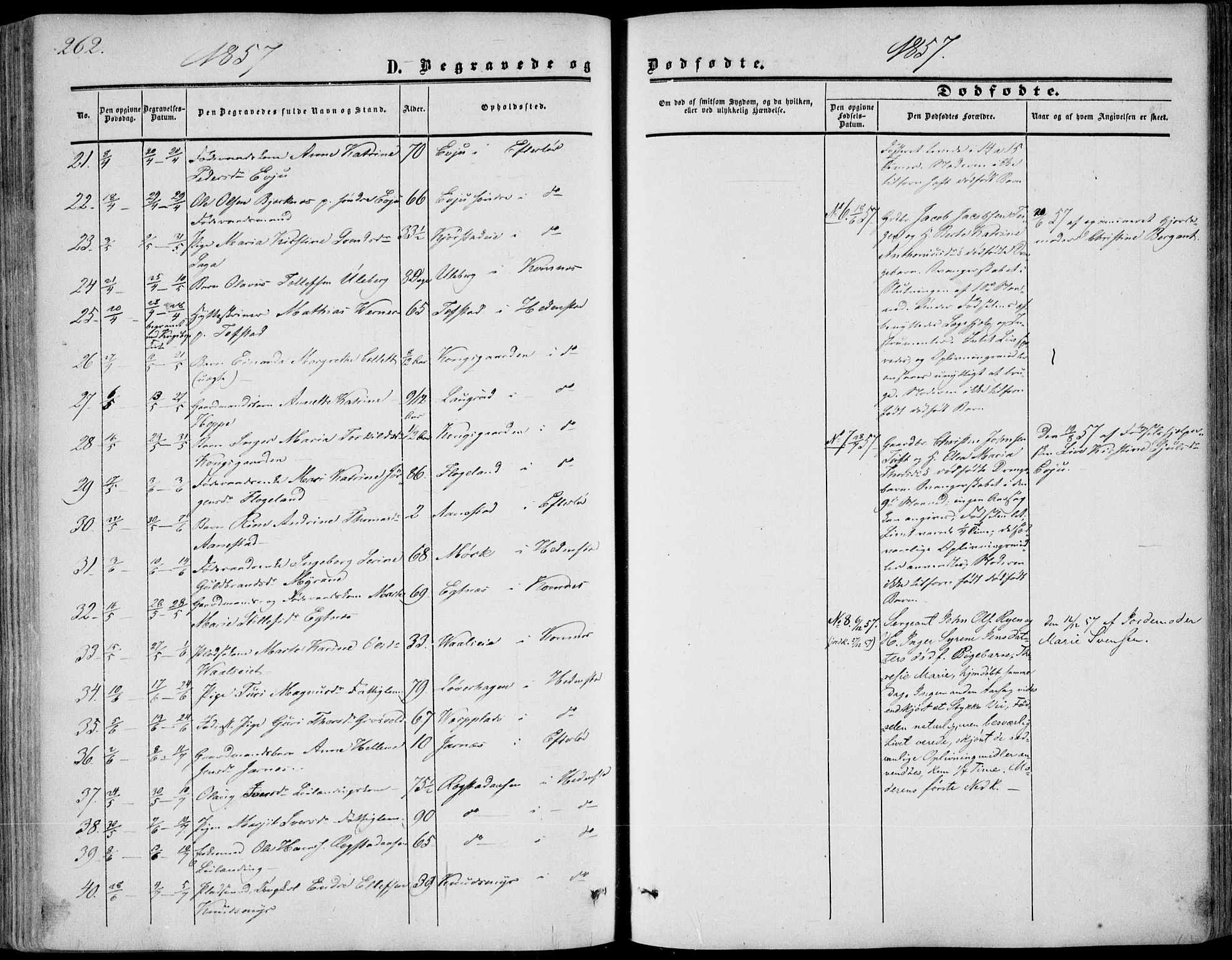 Sandsvær kirkebøker, AV/SAKO-A-244/F/Fa/L0006: Parish register (official) no. I 6, 1857-1868, p. 262