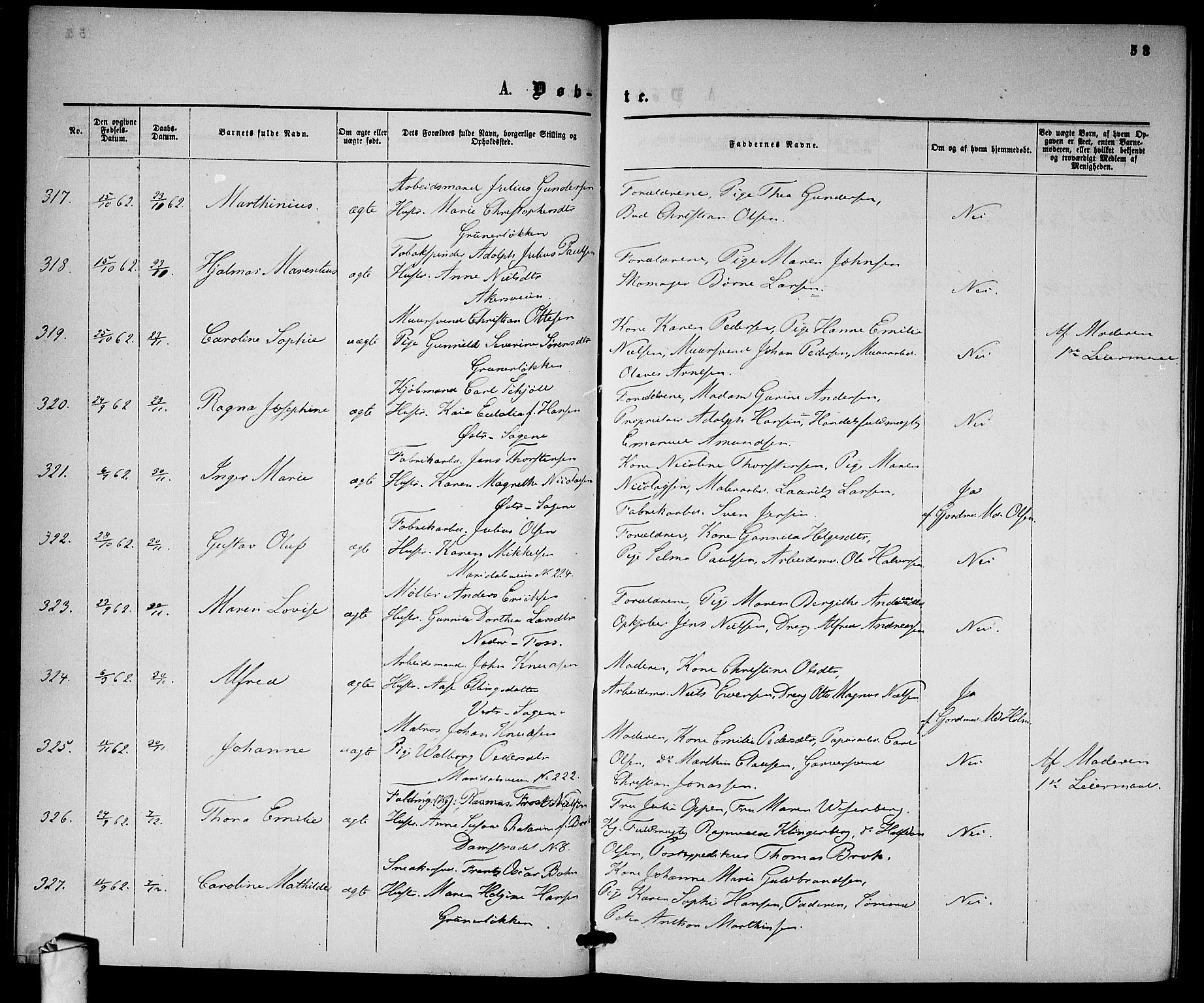 Gamle Aker prestekontor Kirkebøker, AV/SAO-A-10617a/G/L0001: Parish register (copy) no. 1, 1861-1868, p. 53