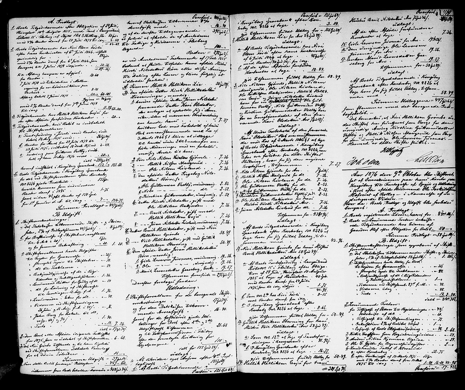 Numedal og Sandsvær sorenskriveri, SAKO/A-128/H/Hb/Hbc/Hbca/L0005: Skifteutlodningsprotokoll, 1860-1876, p. 418b-419a