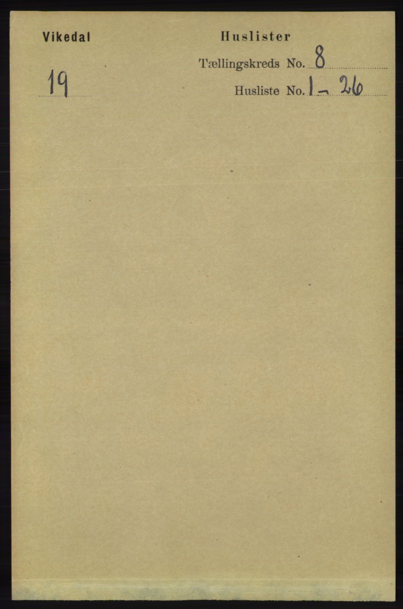 RA, 1891 census for 1157 Vikedal, 1891, p. 2194