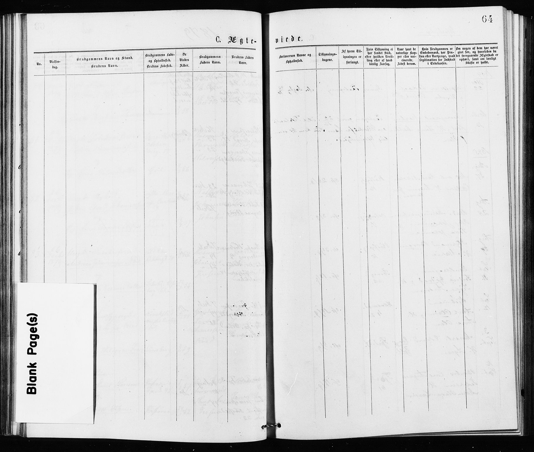 Jakob prestekontor Kirkebøker, AV/SAO-A-10850/F/Fa/L0002: Parish register (official) no. 2, 1875-1879, p. 64