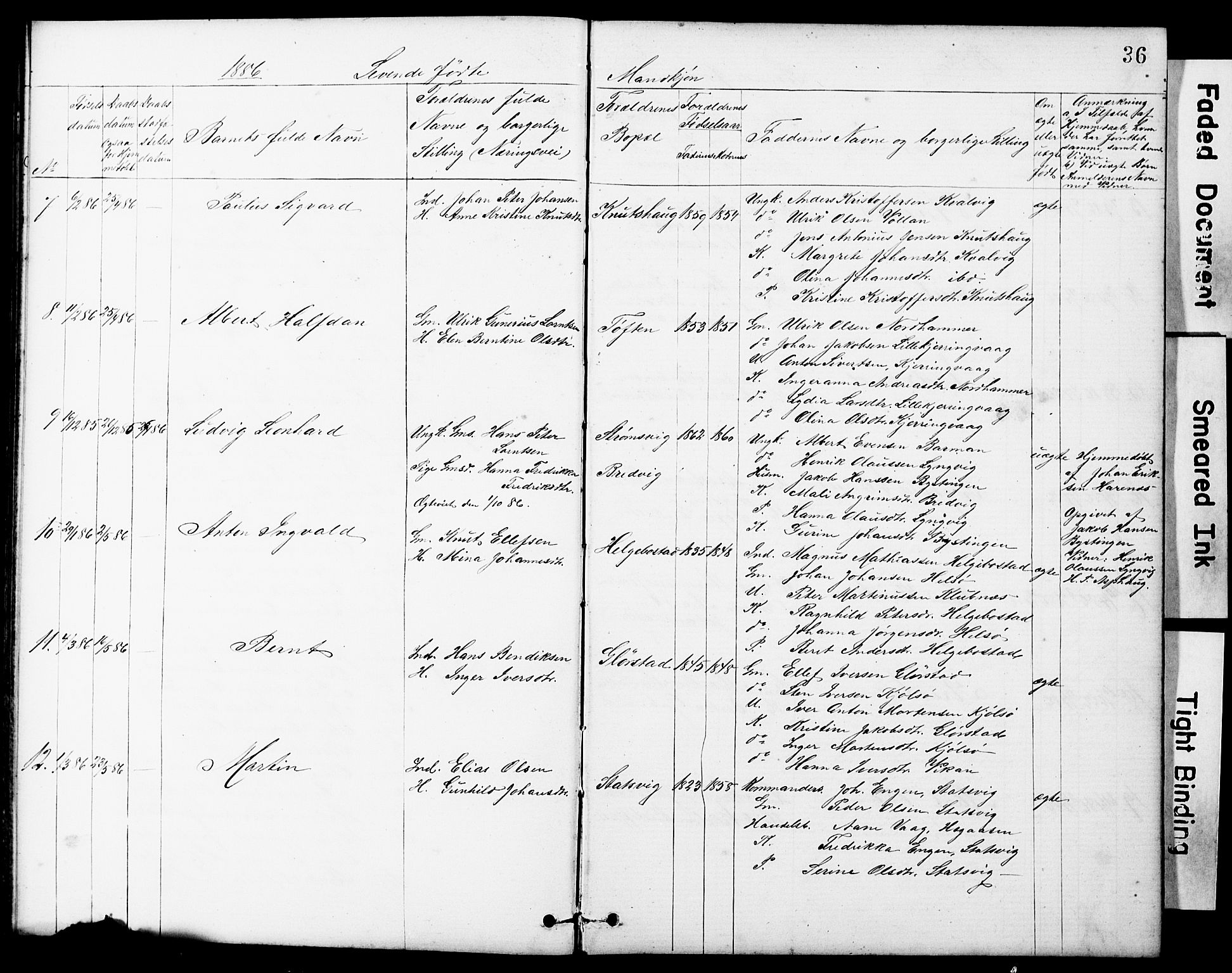 Ministerialprotokoller, klokkerbøker og fødselsregistre - Sør-Trøndelag, SAT/A-1456/634/L0541: Parish register (copy) no. 634C03, 1874-1891, p. 36