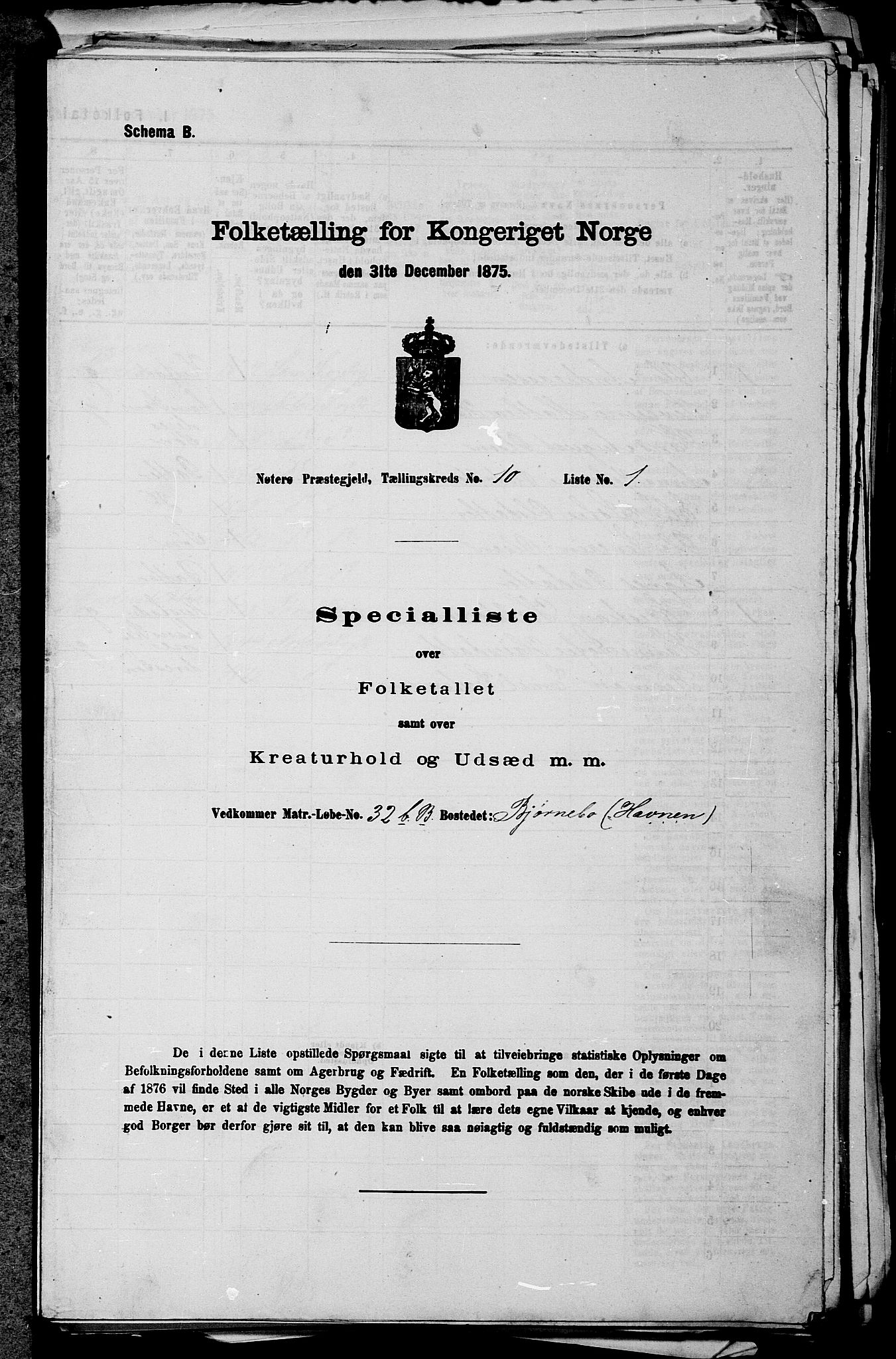 SAKO, 1875 census for 0722P Nøtterøy, 1875, p. 1972