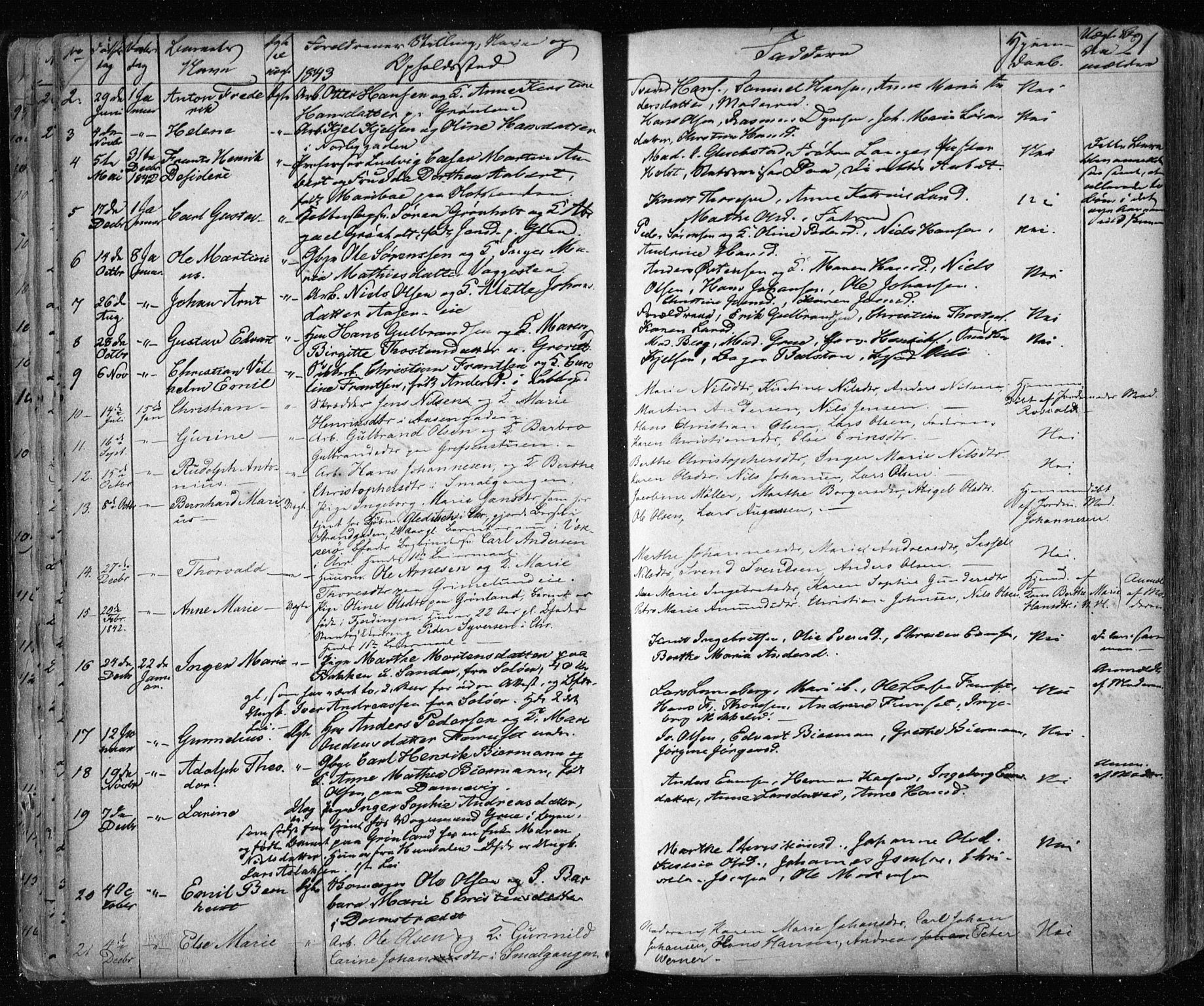 Aker prestekontor kirkebøker, SAO/A-10861/F/L0019: Parish register (official) no. 19, 1842-1852, p. 21