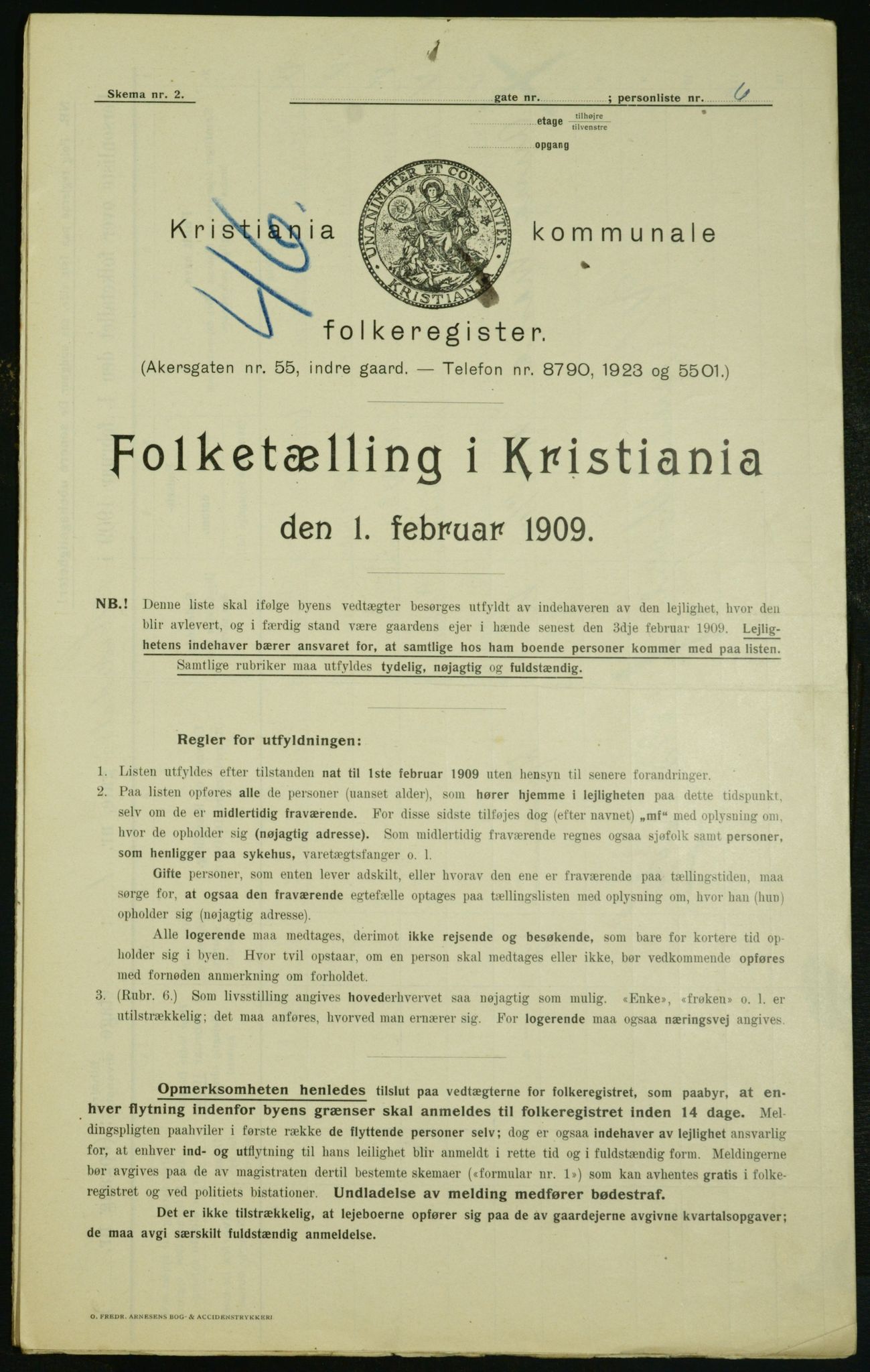 OBA, Municipal Census 1909 for Kristiania, 1909, p. 21847