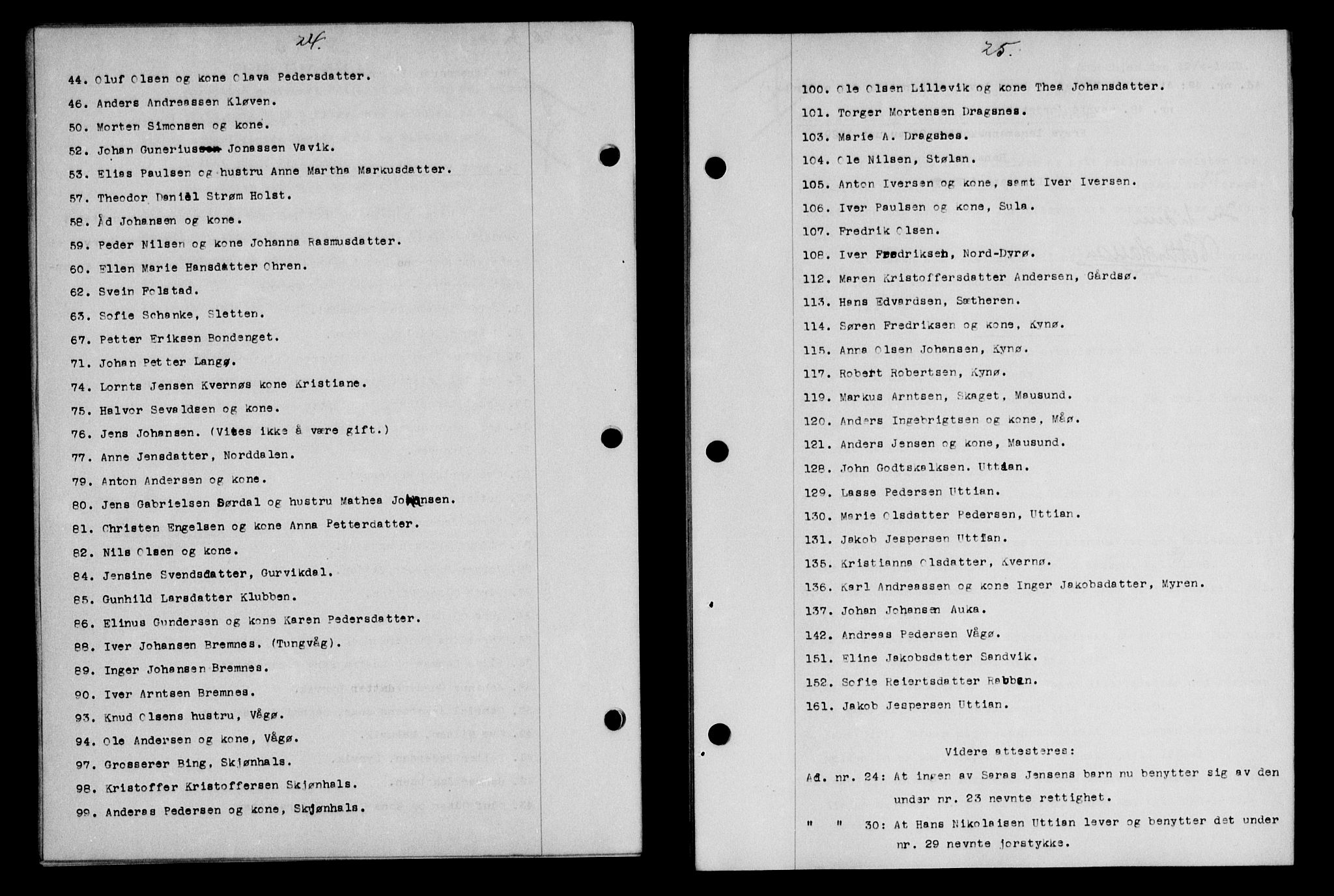 Hitra sorenskriveri, AV/SAT-A-0018/2/2C/2Ca/L0013: Mortgage book no. 13, 1929-1929, p. 24-25