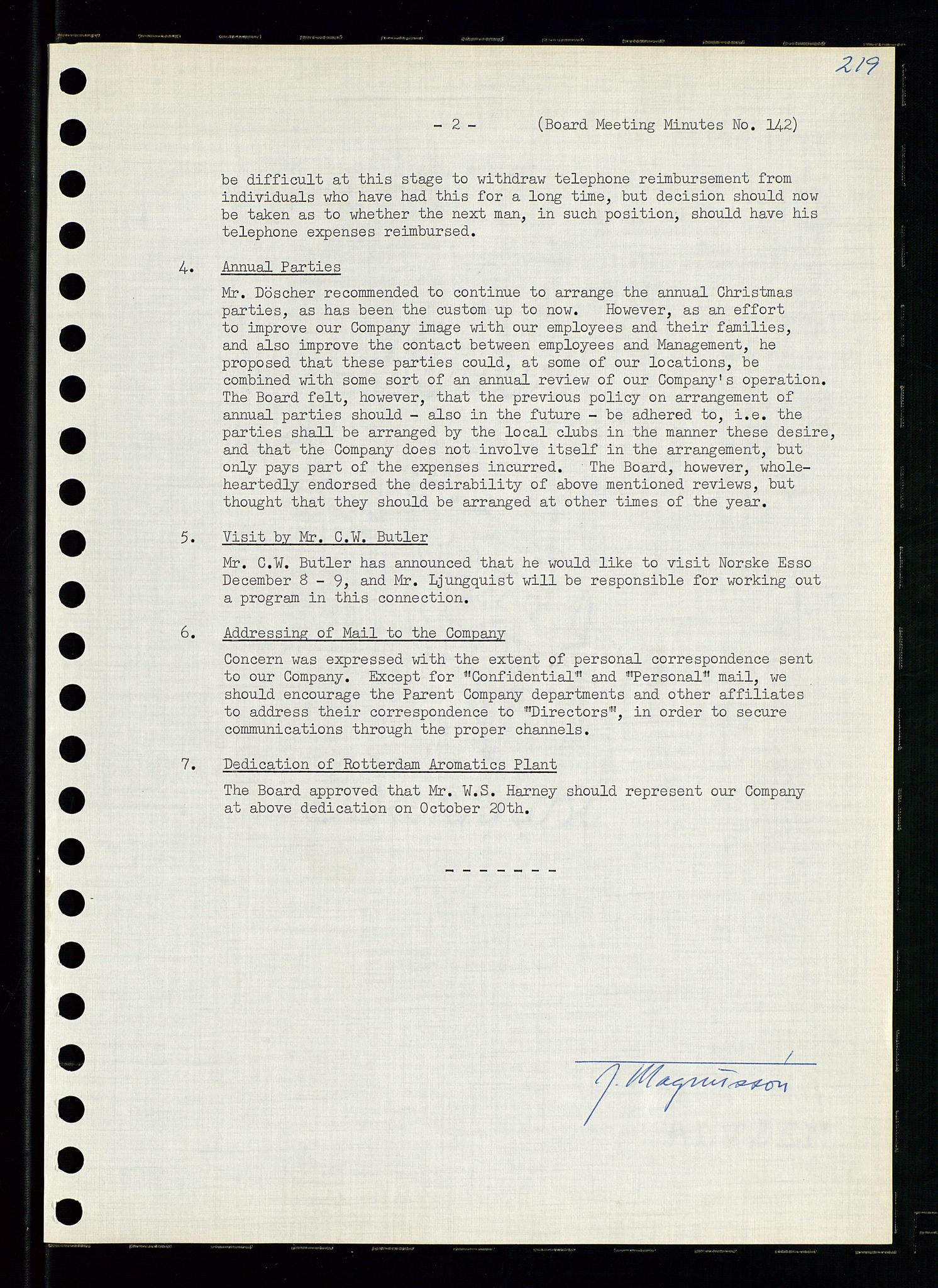 Pa 0982 - Esso Norge A/S, AV/SAST-A-100448/A/Aa/L0001/0004: Den administrerende direksjon Board minutes (styrereferater) / Den administrerende direksjon Board minutes (styrereferater), 1963-1964, p. 44