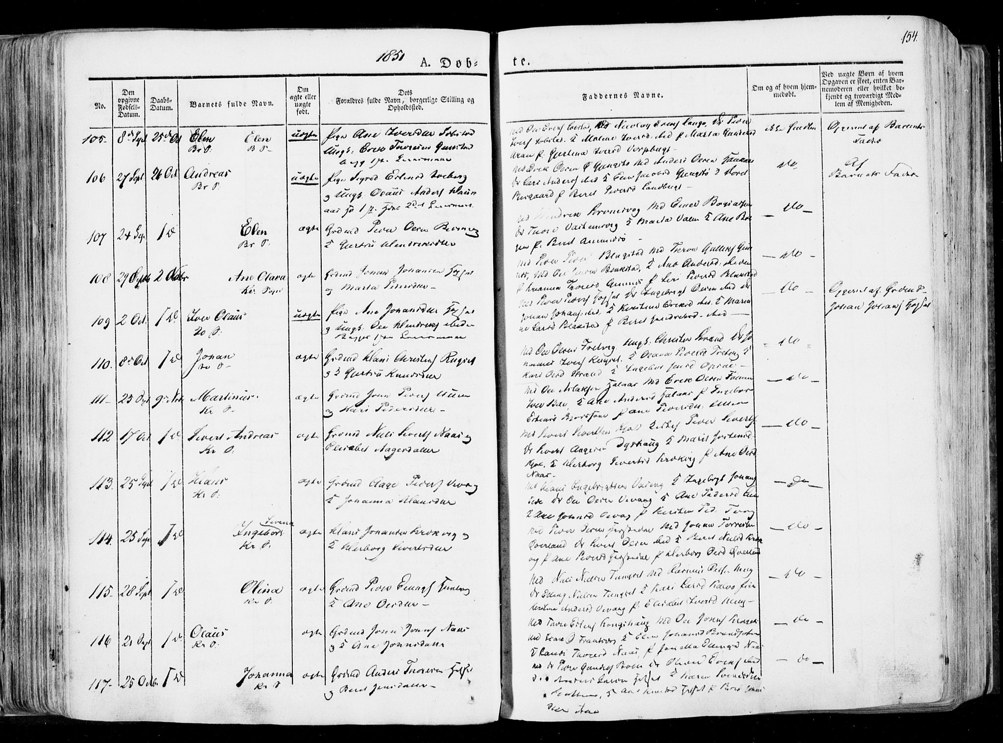 Ministerialprotokoller, klokkerbøker og fødselsregistre - Møre og Romsdal, AV/SAT-A-1454/568/L0803: Parish register (official) no. 568A10, 1830-1853, p. 154