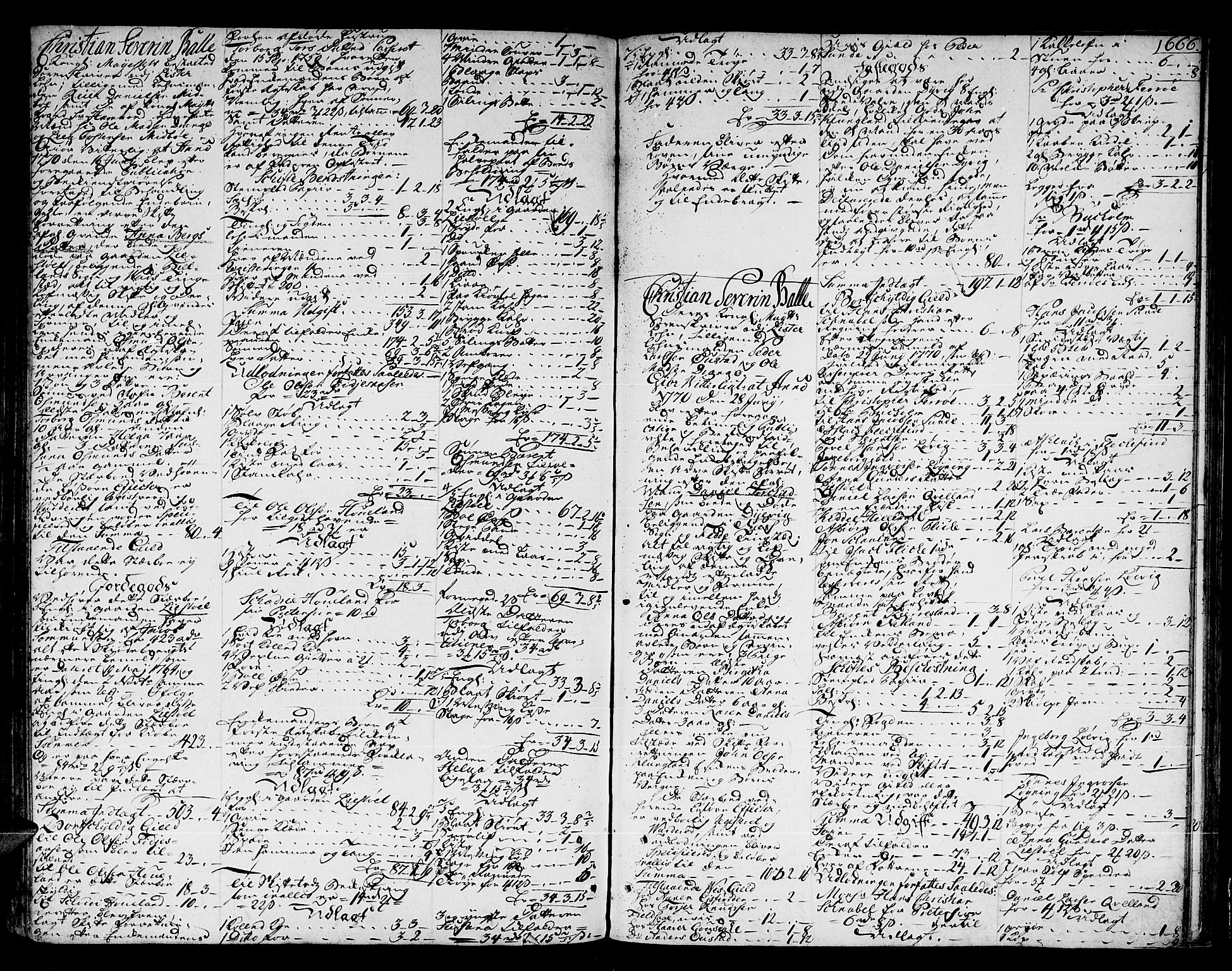 Lister sorenskriveri, AV/SAK-1221-0003/H/Hc/L0036: Skifteprotokoll nr 33a med register, 1763-1770, p. 665b-666a