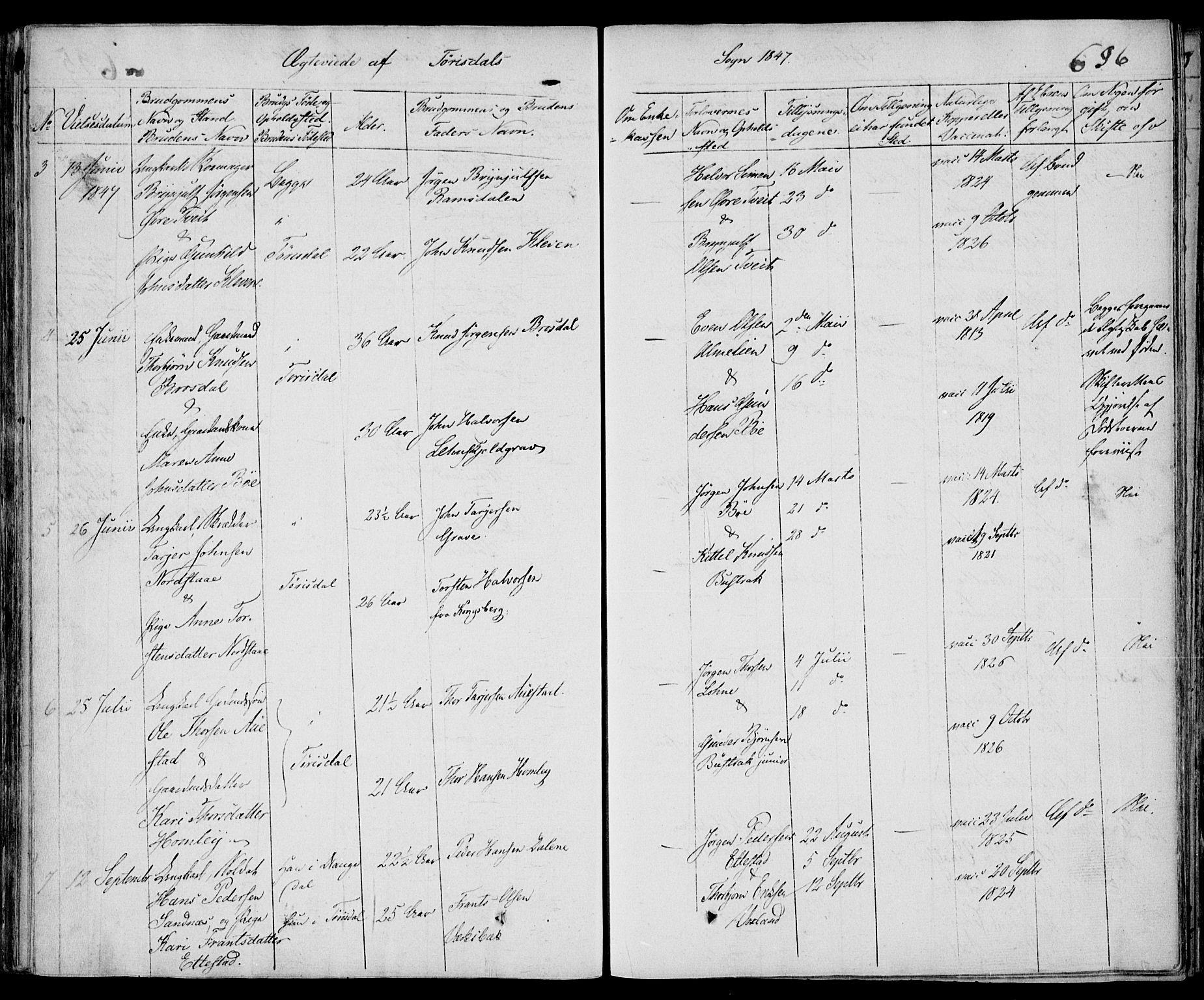 Drangedal kirkebøker, AV/SAKO-A-258/F/Fa/L0007b: Parish register (official) no. 7b, 1837-1856, p. 696