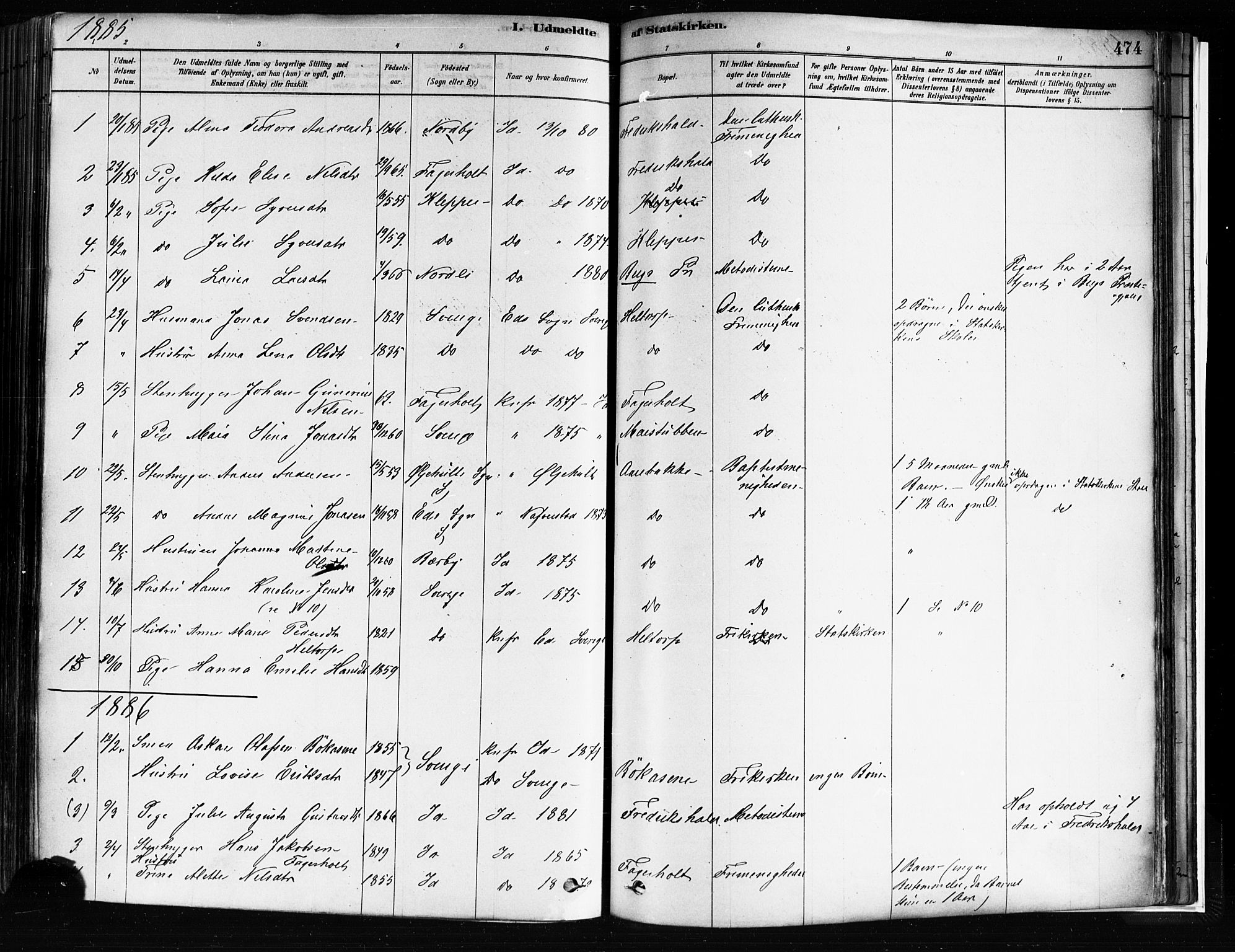 Idd prestekontor Kirkebøker, SAO/A-10911/F/Fc/L0006b: Parish register (official) no. III 6B, 1878-1903, p. 474
