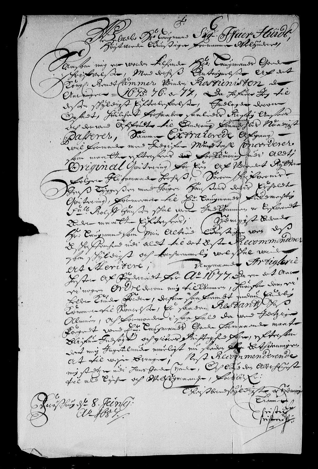 Rentekammeret inntil 1814, Reviderte regnskaper, Stiftamtstueregnskaper, Landkommissariatet på Akershus og Akershus stiftamt, AV/RA-EA-5869/R/Rb/L0140: Akershus stiftamt, 1675-1677