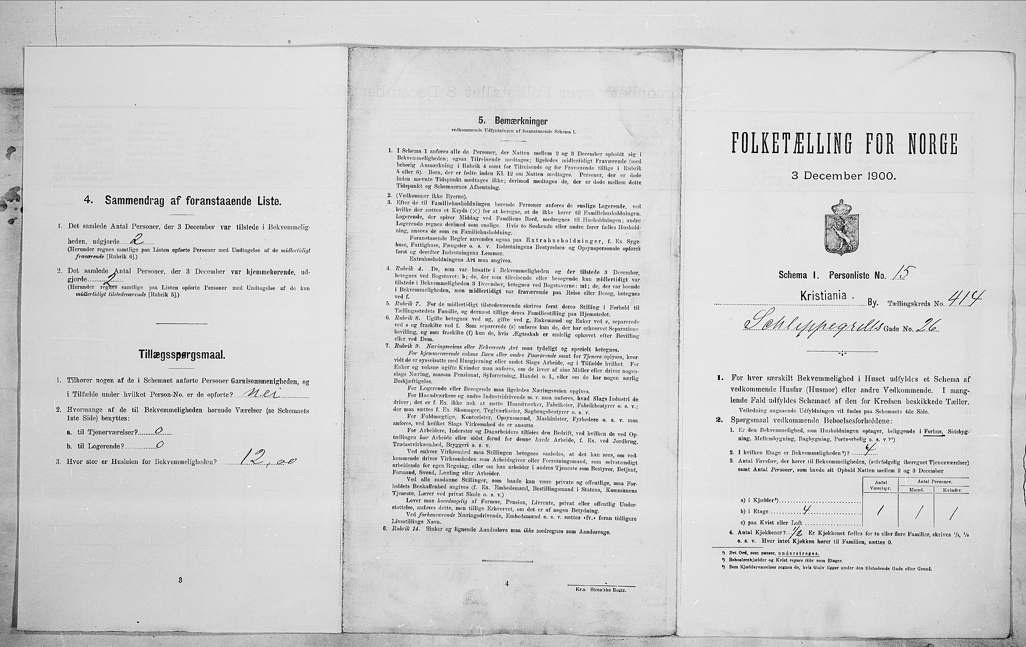 SAO, 1900 census for Kristiania, 1900, p. 80355