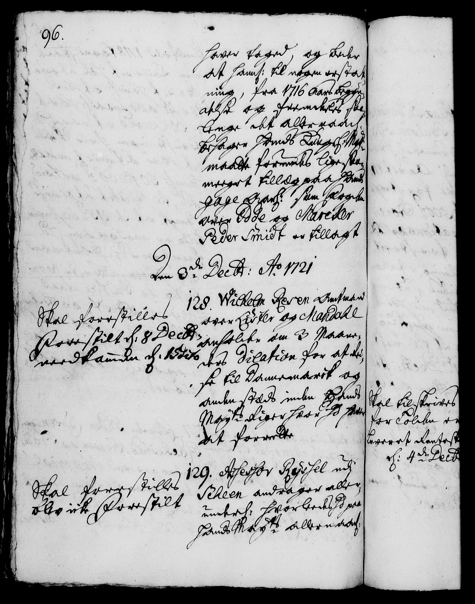 Rentekammeret, Kammerkanselliet, RA/EA-3111/G/Gh/Gha/L0005: Norsk ekstraktmemorialprotokoll (merket RK 53.50), 1721-1723, p. 96