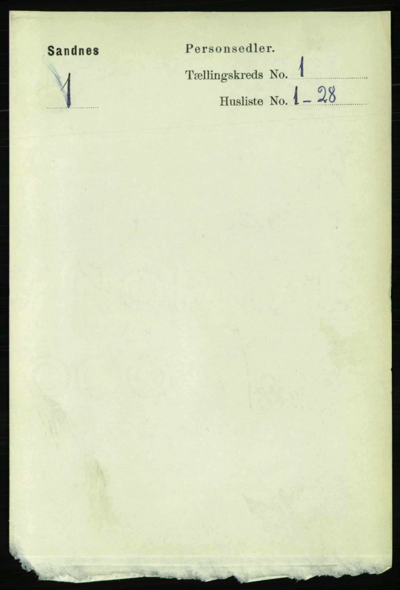 RA, 1891 census for 1102 Sandnes, 1891, p. 483