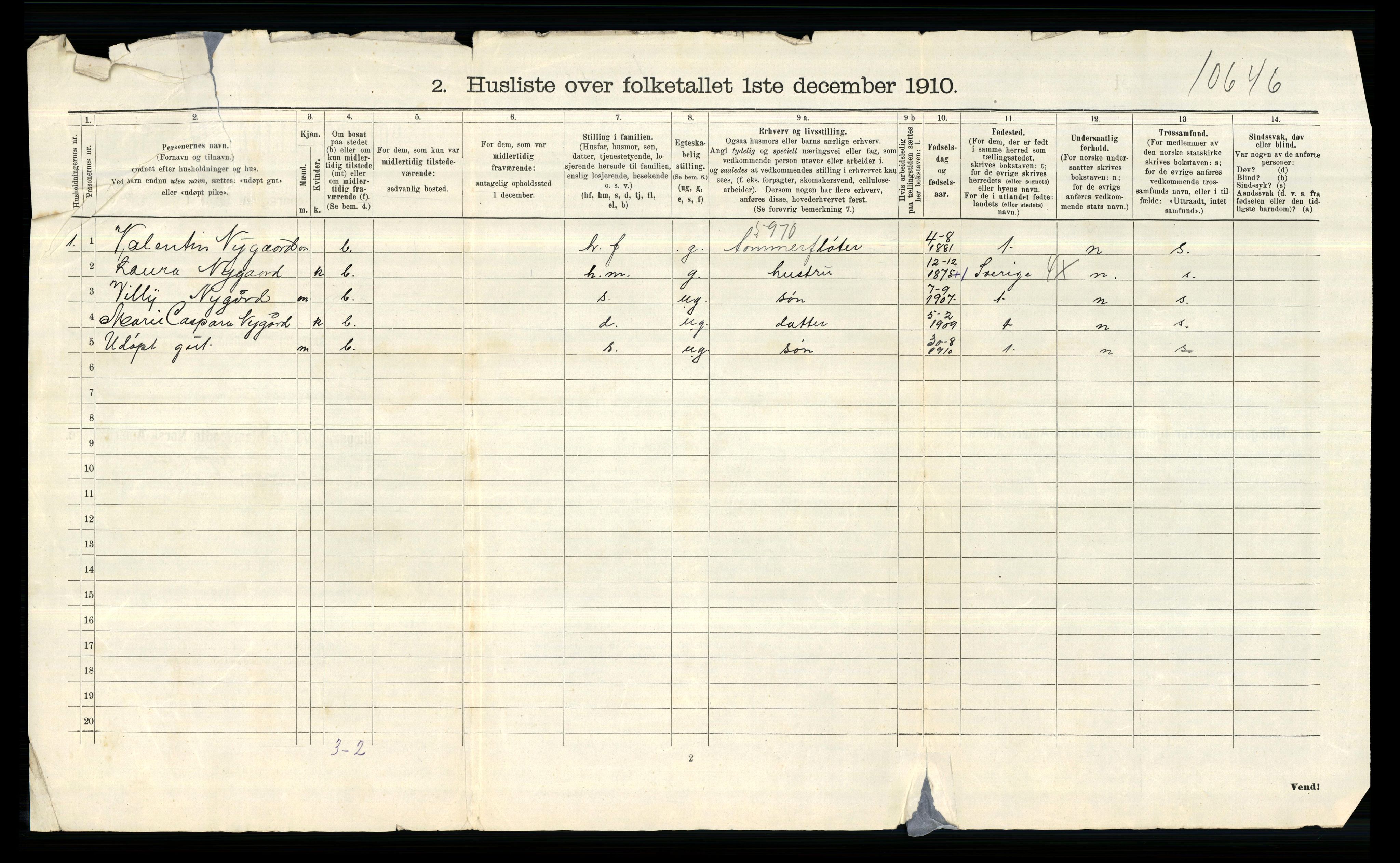 RA, 1910 census for Aremark, 1910, p. 24