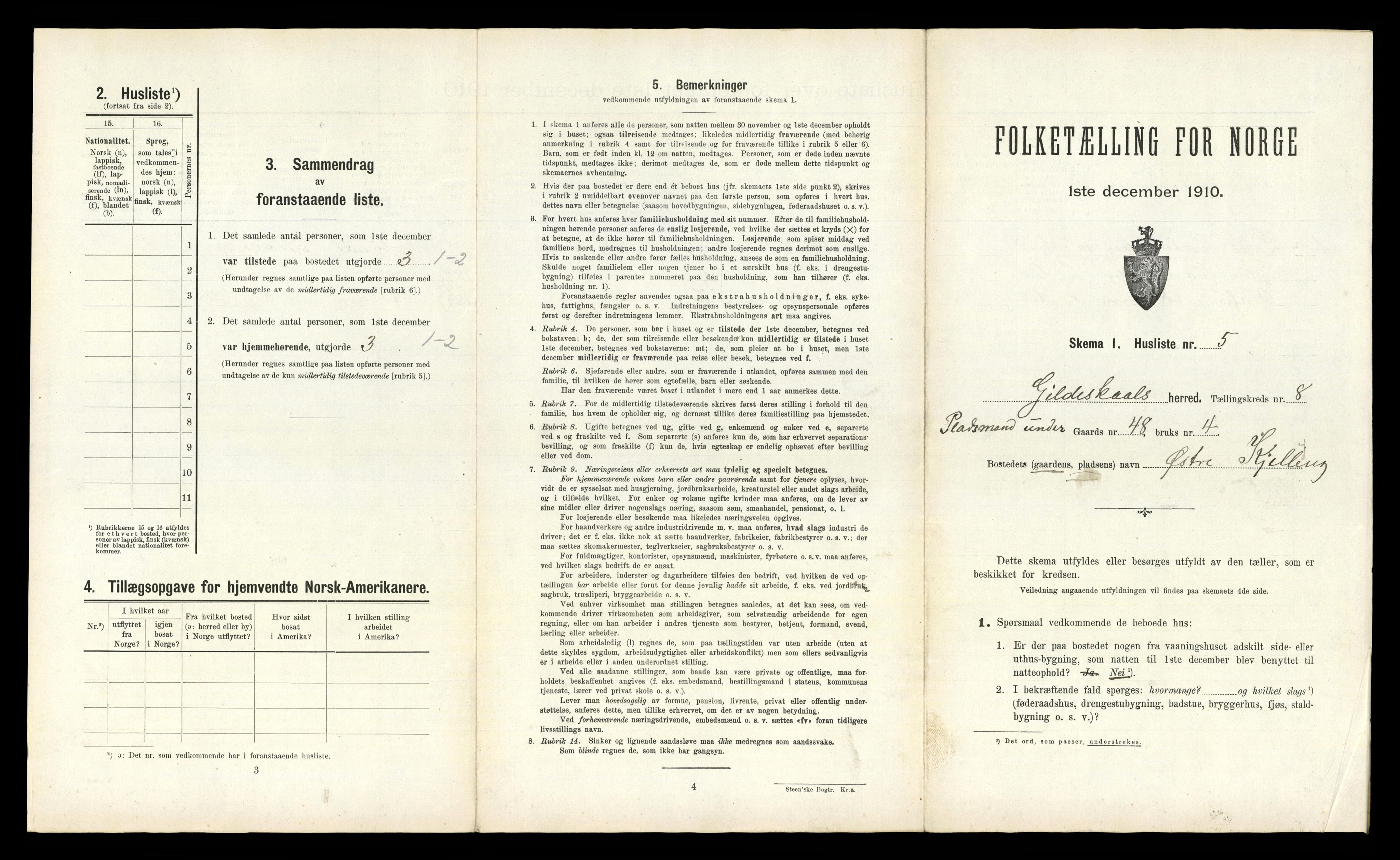 RA, 1910 census for Gildeskål, 1910, p. 805