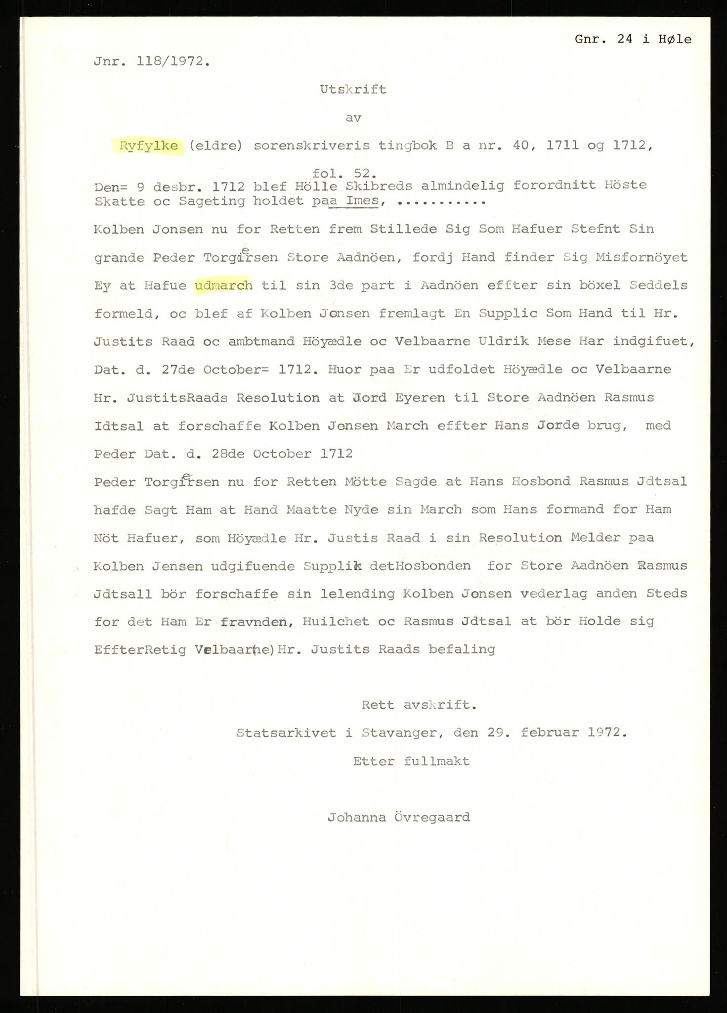 Statsarkivet i Stavanger, AV/SAST-A-101971/03/Y/Yj/L0002: Avskrifter sortert etter gårdsnavn: Amdal indre - Askeland, 1750-1930, p. 406