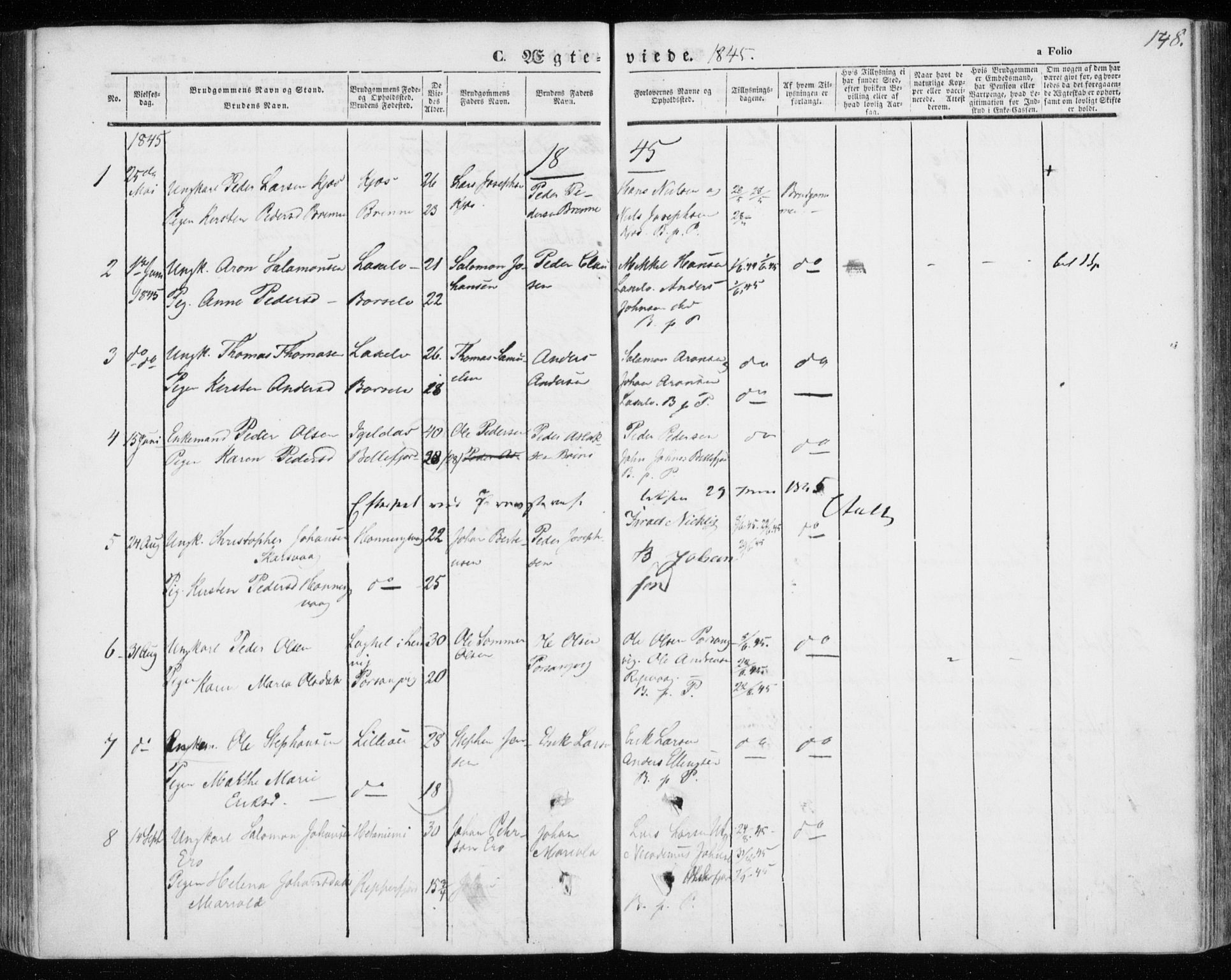 Kistrand/Porsanger sokneprestembete, SATØ/S-1351/H/Ha/L0004.kirke: Parish register (official) no. 4, 1843-1860, p. 148