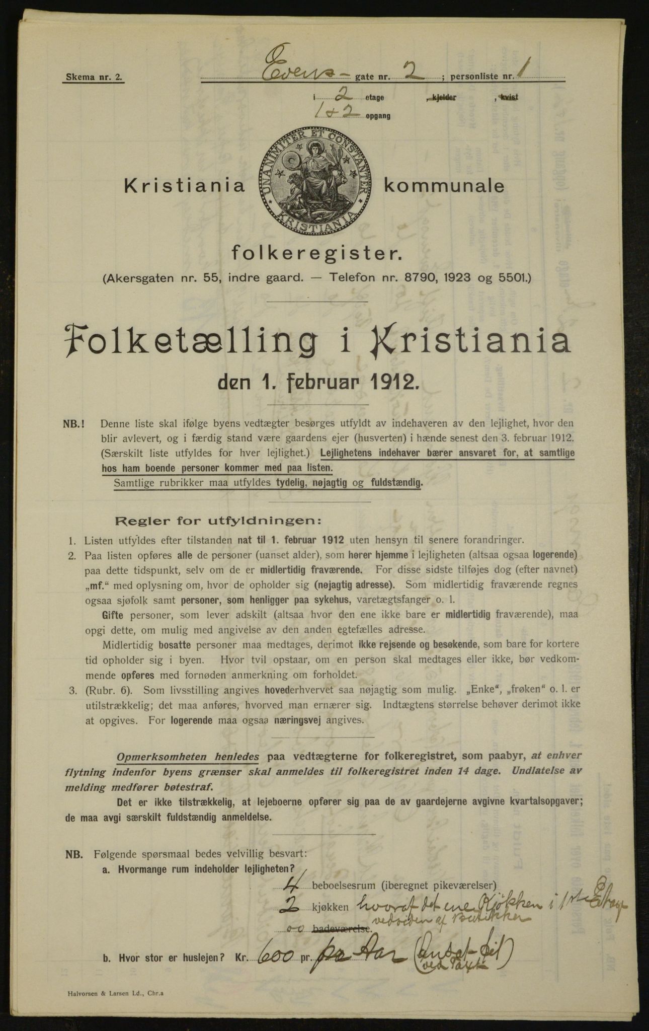 OBA, Municipal Census 1912 for Kristiania, 1912, p. 22833